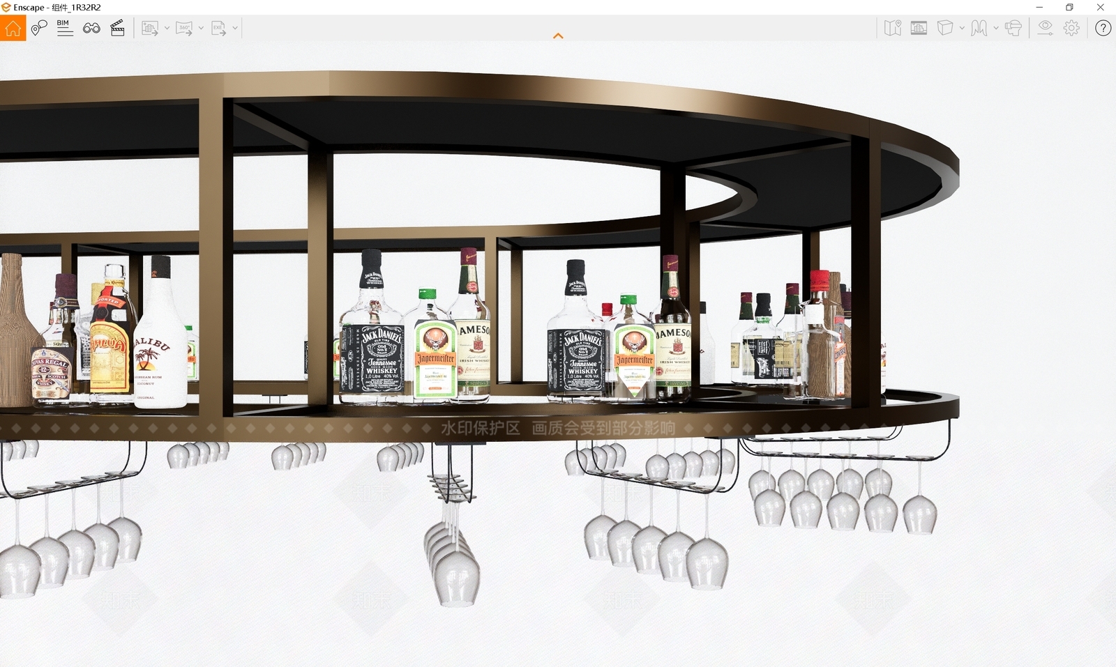 现代酒具SU模型下载【ID:1160080166】