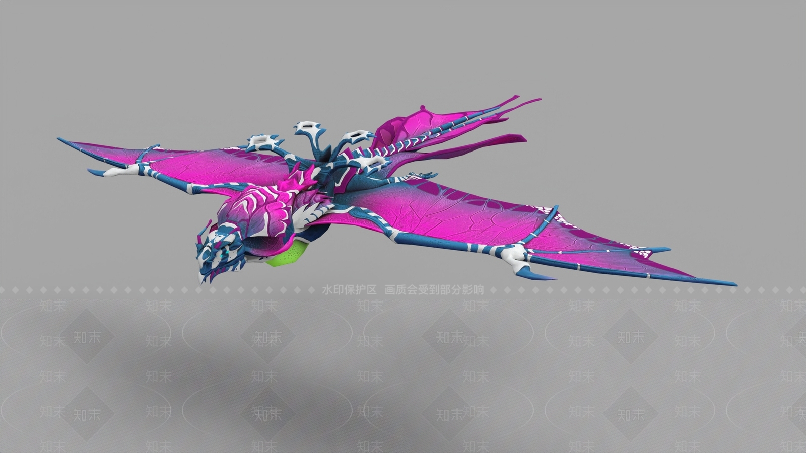 蝶彩色翼龙坐骑SU模型下载【ID:1160084616】