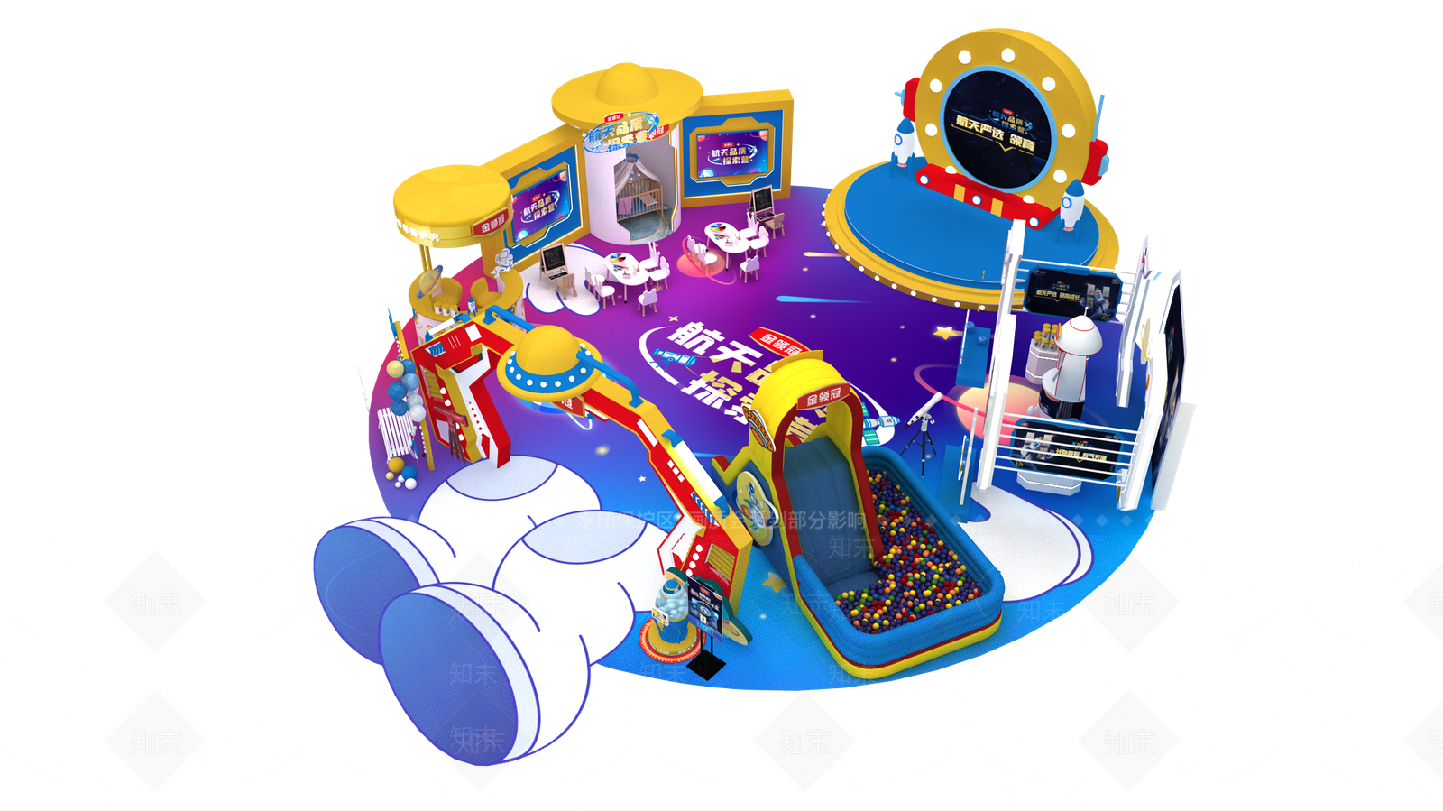 金领冠奶粉路演展览展示陈列美陈3D模型下载【ID:1160086296】