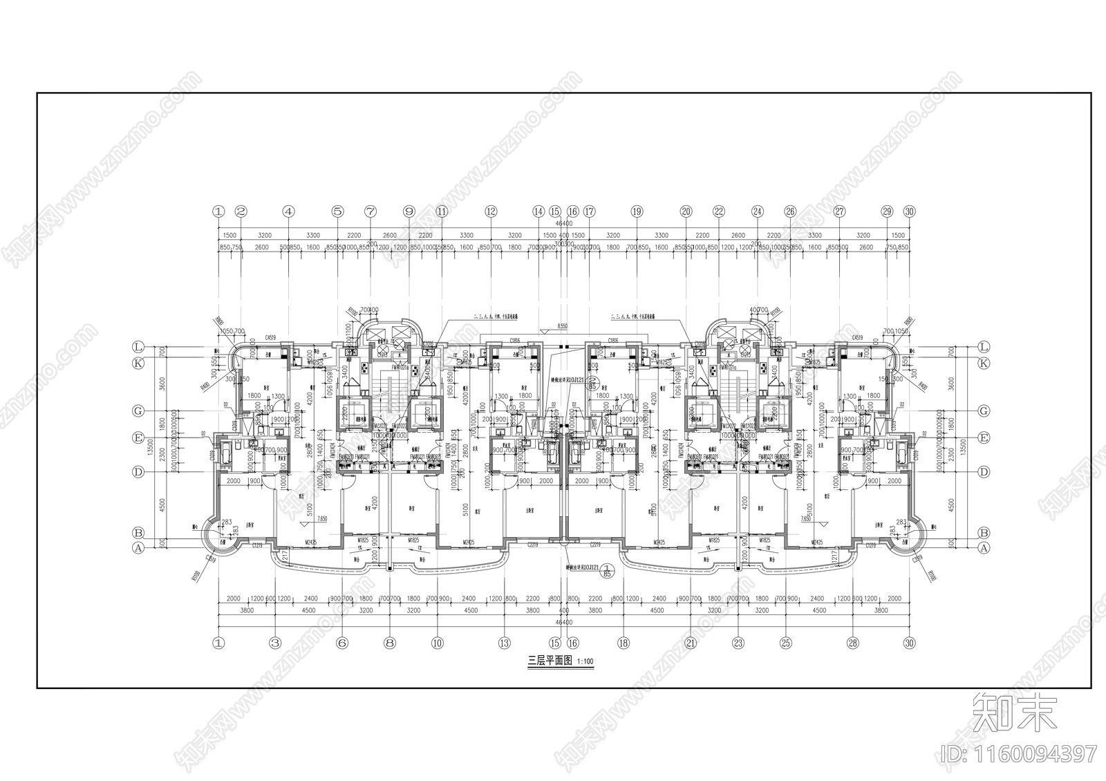 国际花园十八层板式住宅楼建cad施工图下载【ID:1160094397】