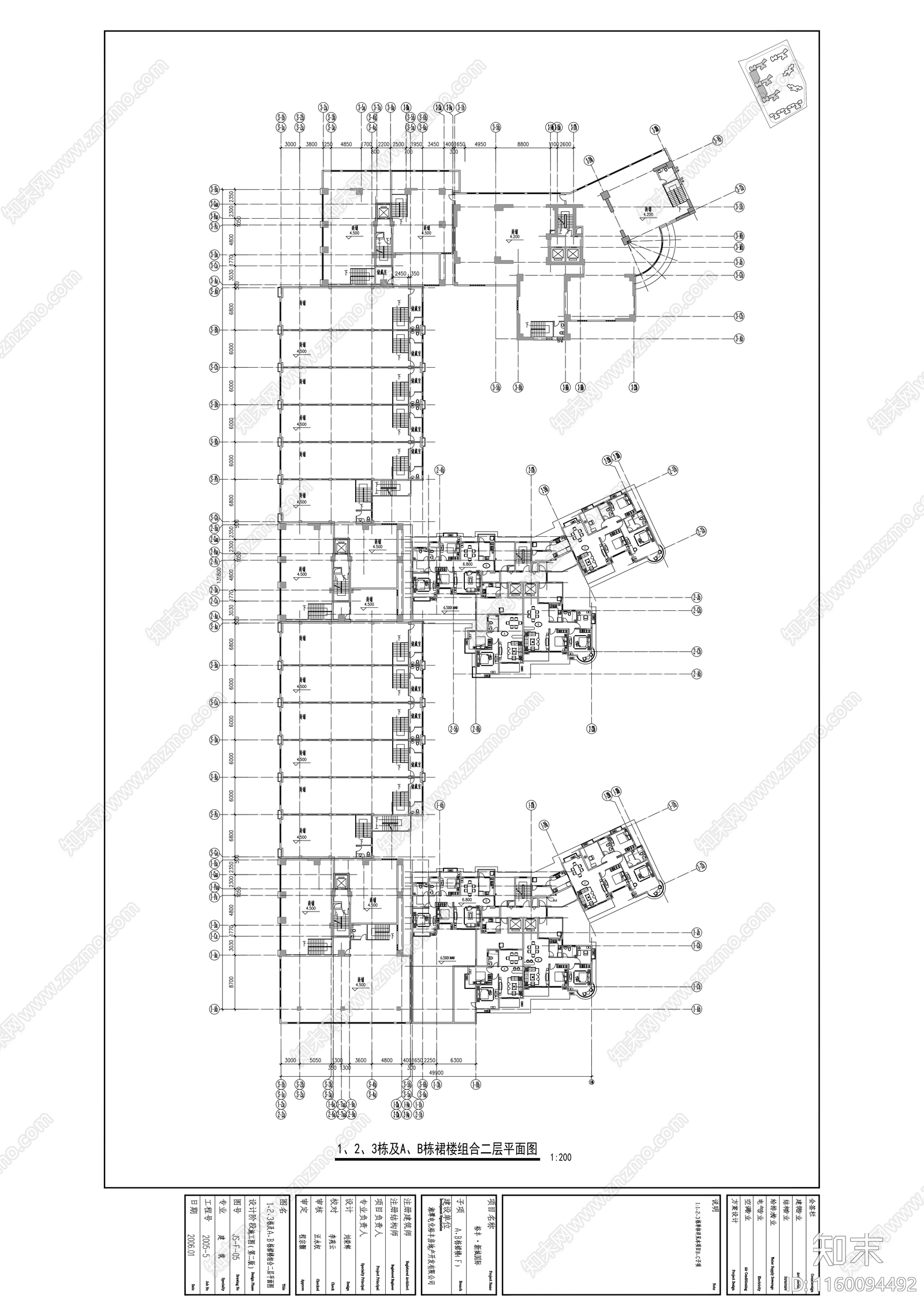 国际小区十八层商住楼Acad施工图下载【ID:1160094492】