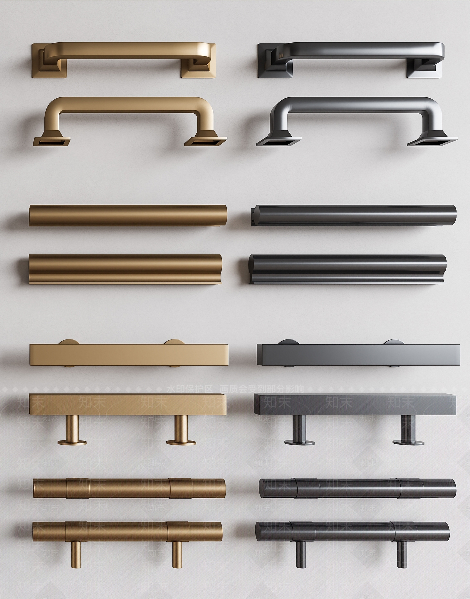 法式柜门拉手SU模型下载【ID:1160094792】