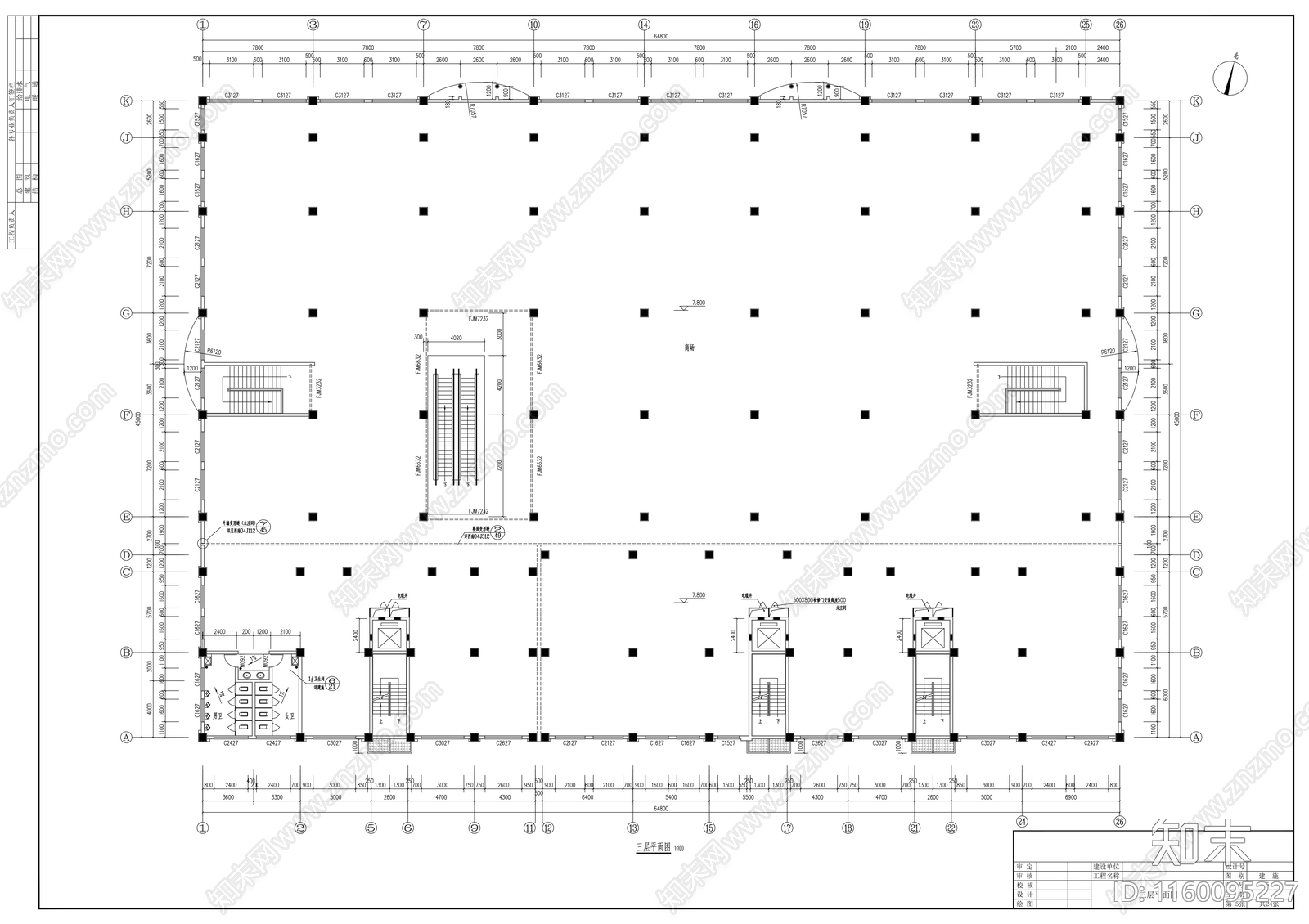 十二层商住楼建cad施工图下载【ID:1160095227】