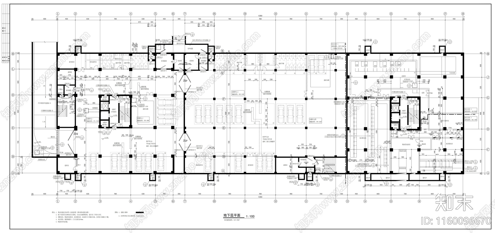 时代广场十八层商住楼建cad施工图下载【ID:1160096670】