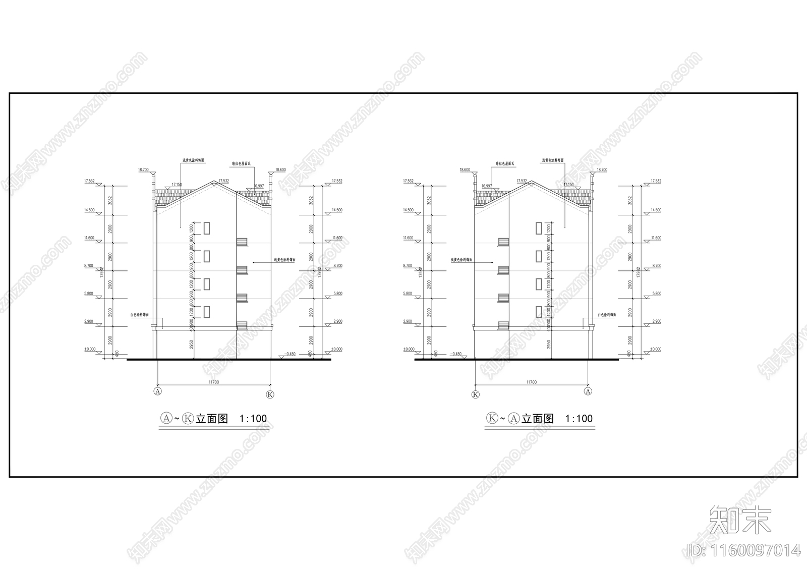 五层沿街综合楼建cad施工图下载【ID:1160097014】