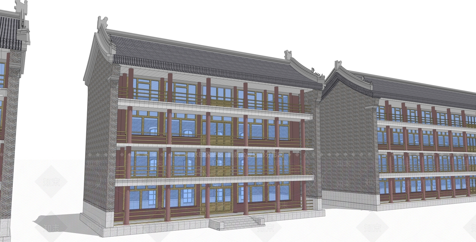 古建SU模型下载【ID:1160097641】