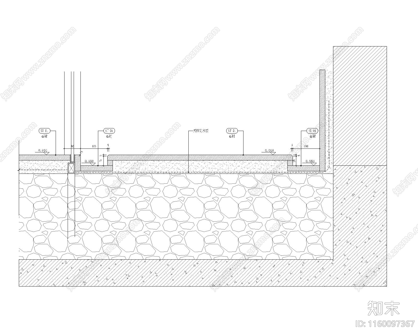 洗手间地面排水槽大样图2cad施工图下载【ID:1160097367】