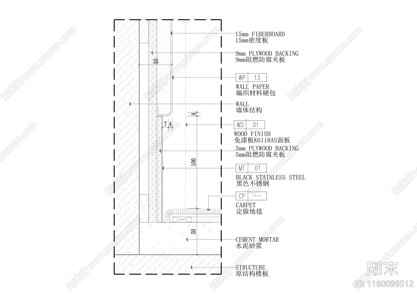 软硬包节点详图cad施工图下载【ID:1160099512】