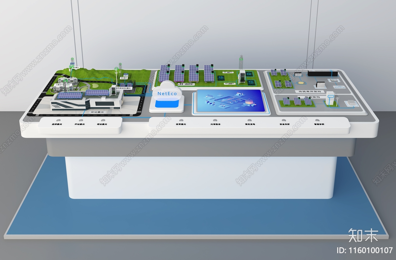 科技电网互动沙盘SU模型下载【ID:1160100107】