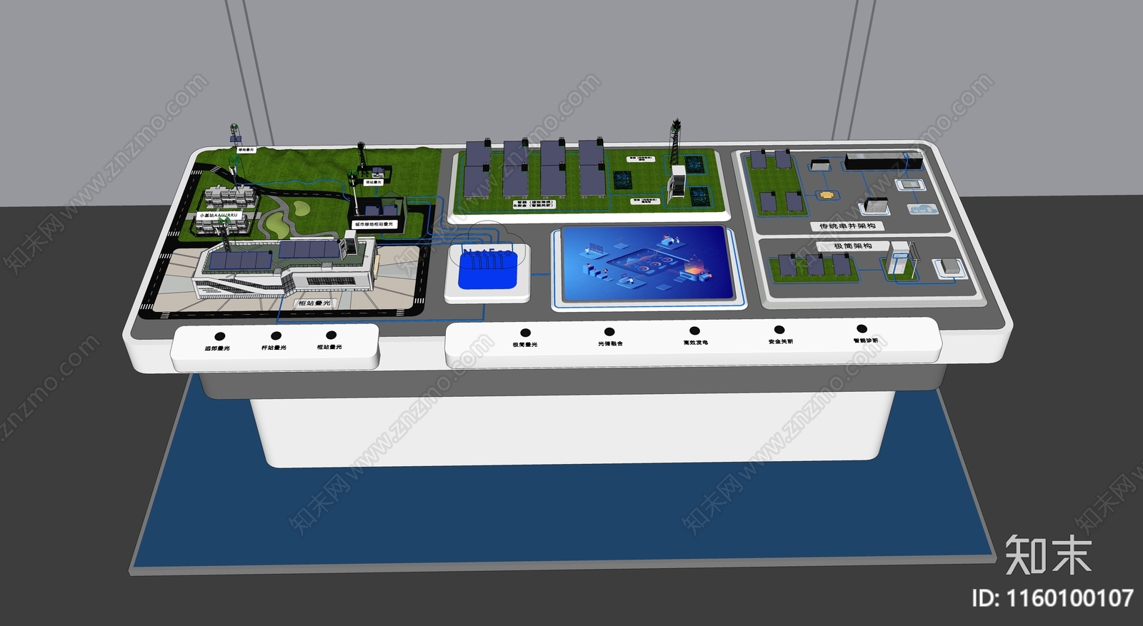 科技电网互动沙盘SU模型下载【ID:1160100107】