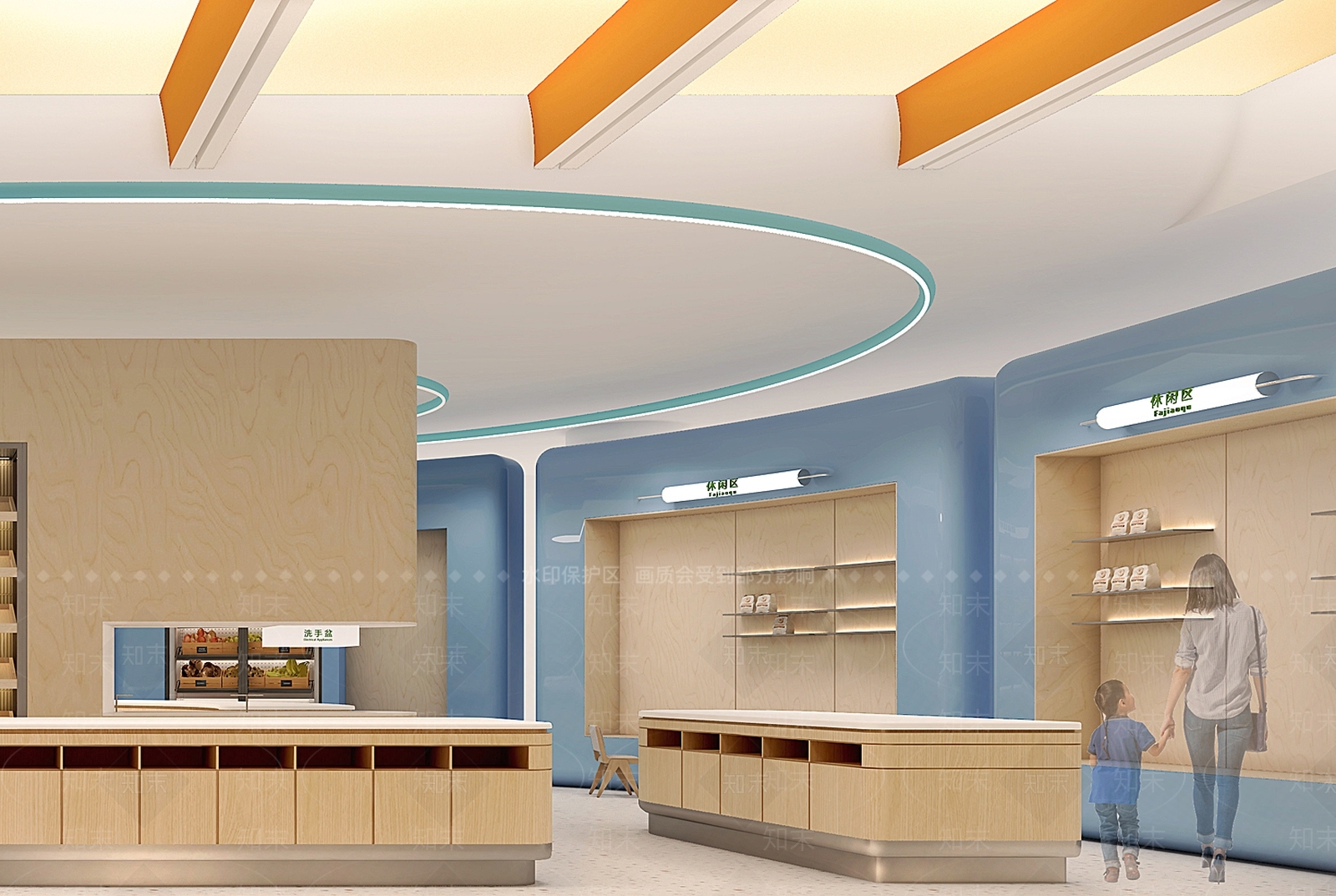 现代风格儿童烘焙店3D模型下载【ID:1160101098】