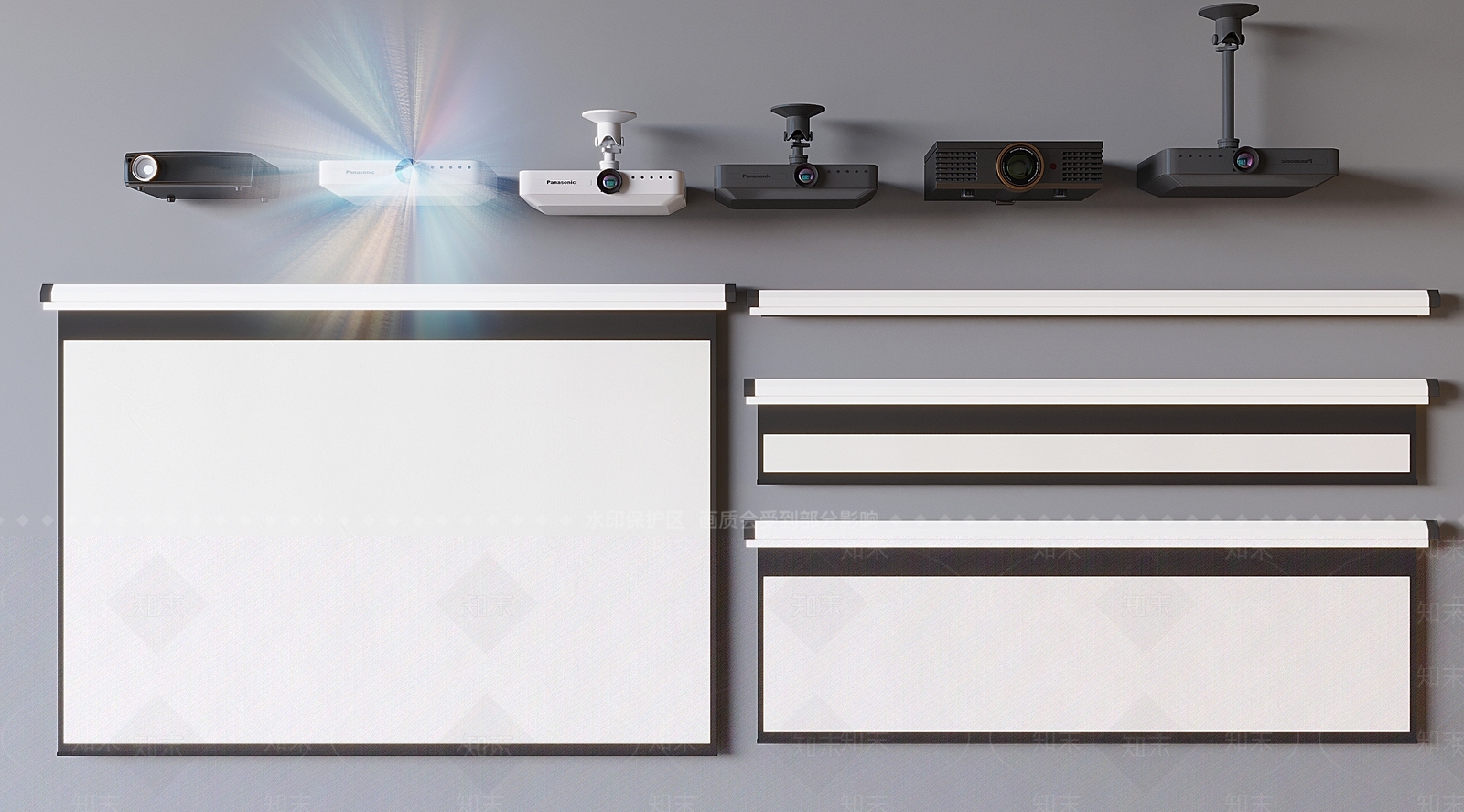 现代投影仪3D模型下载【ID:1160102246】