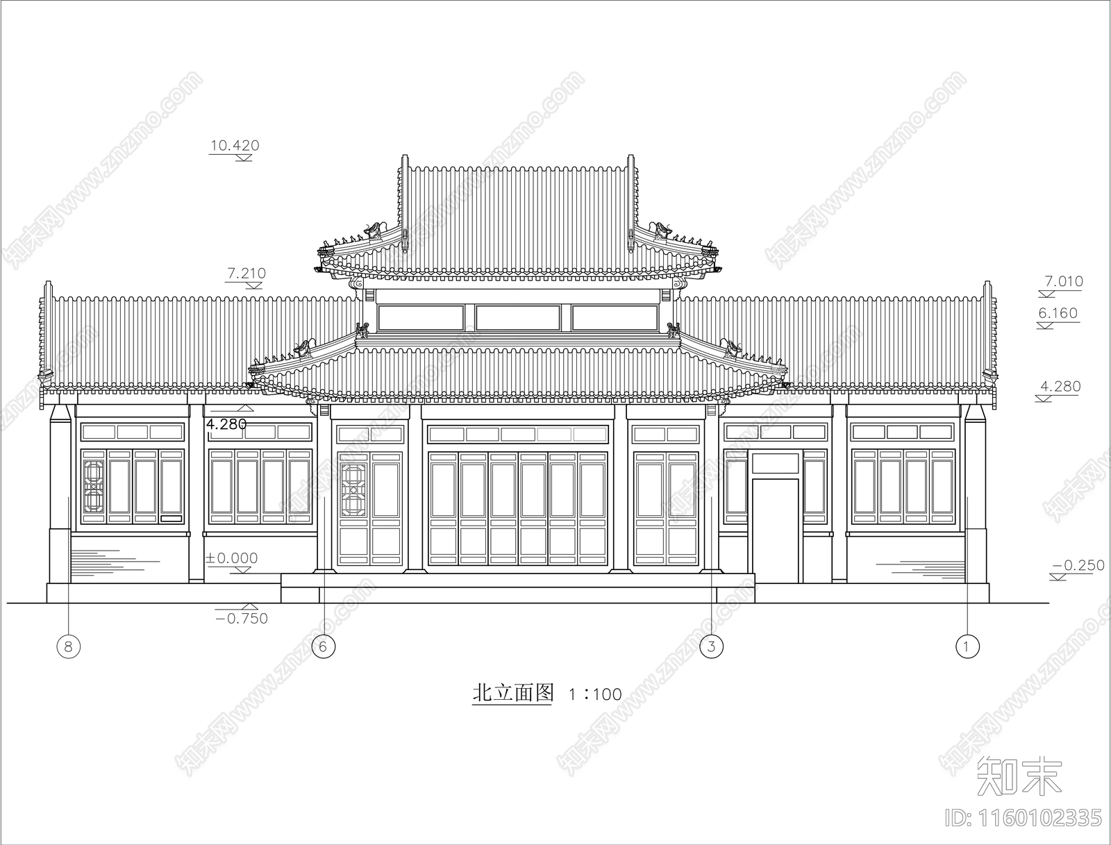 中式古建cad施工图下载【ID:1160102335】