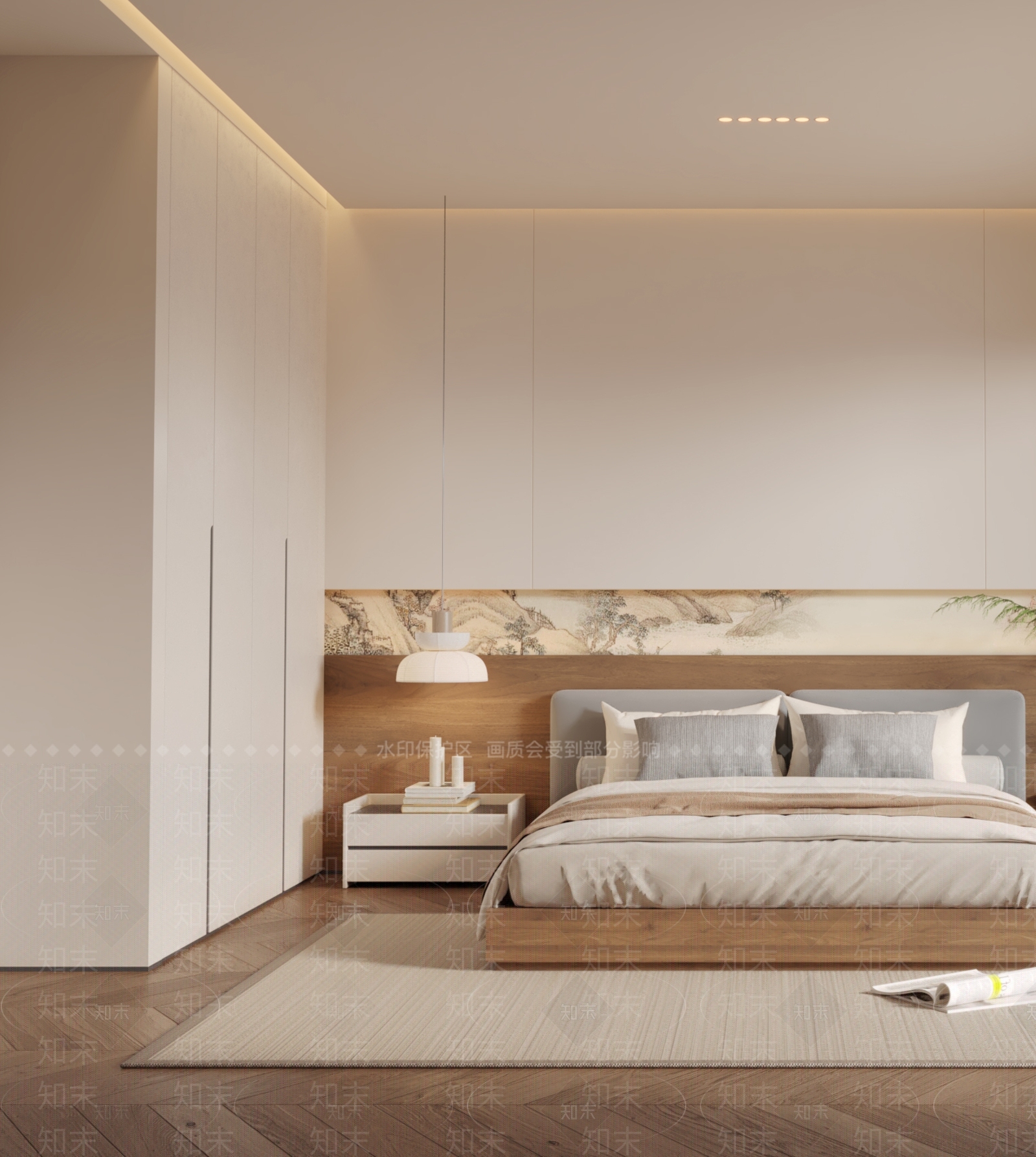 新中式卧室3D模型下载【ID:1160102509】