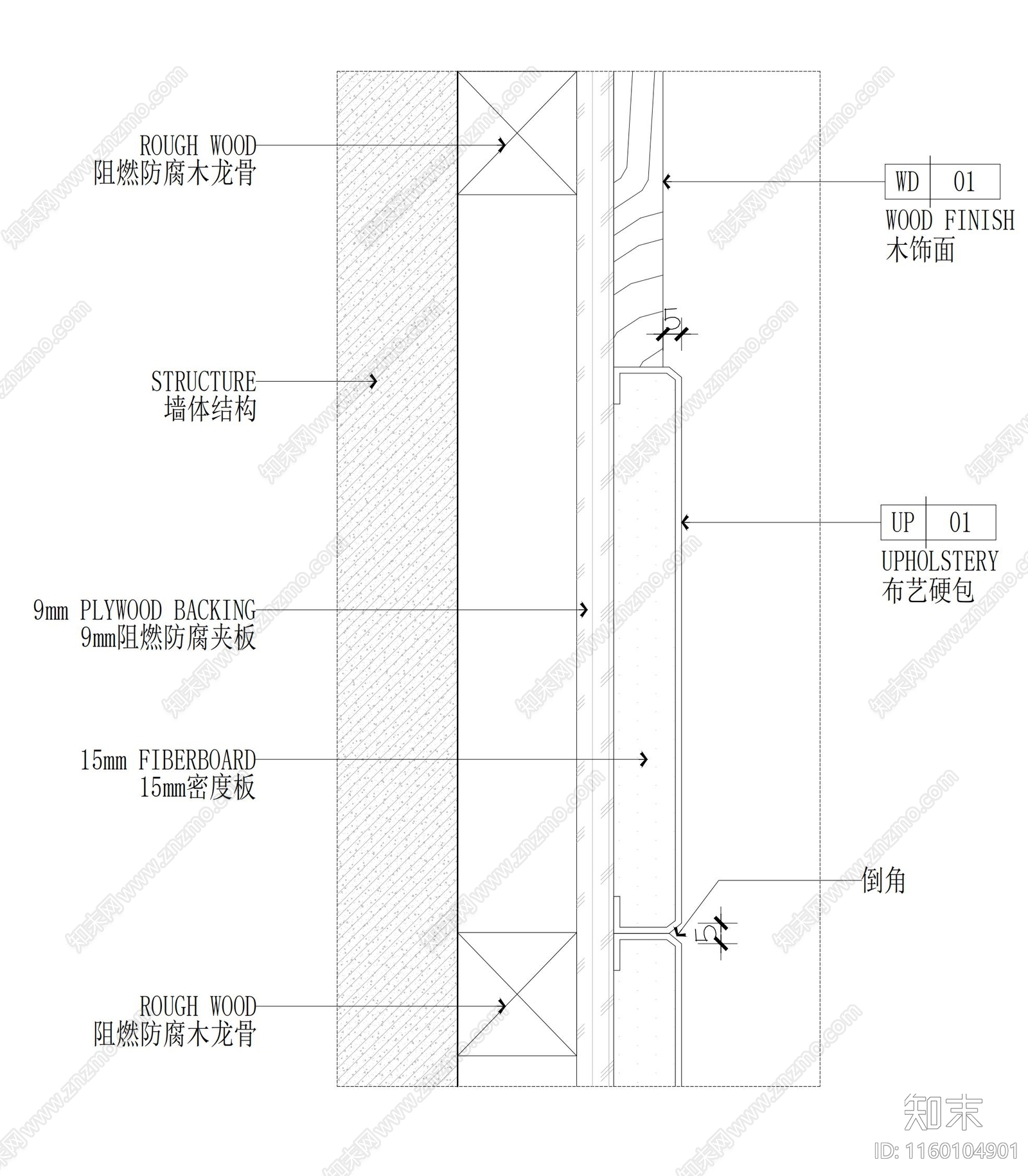 木饰面木挂板吸音板节点详图施工图下载【ID:1160104901】