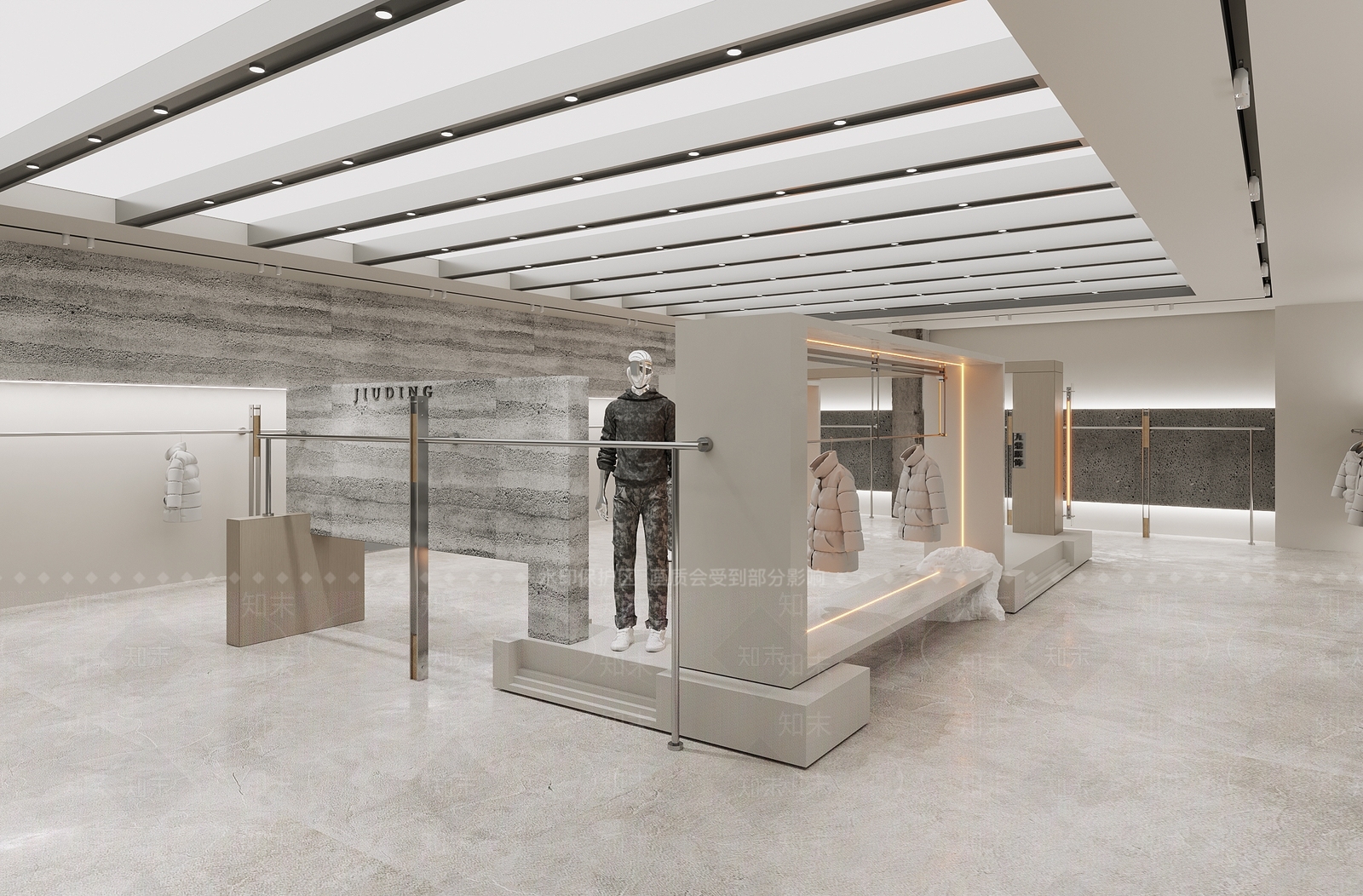 工业风潮牌服装店SU模型下载【ID:1160107264】