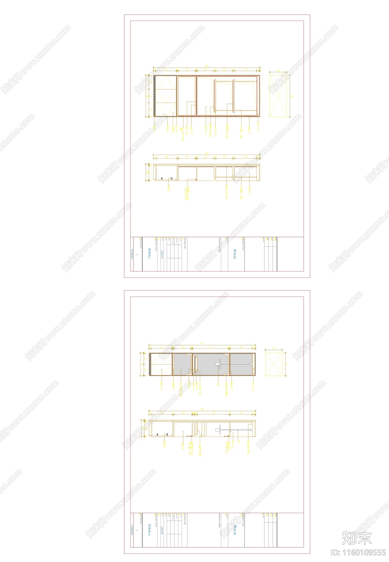 茶叶店cad施工图下载【ID:1160109555】