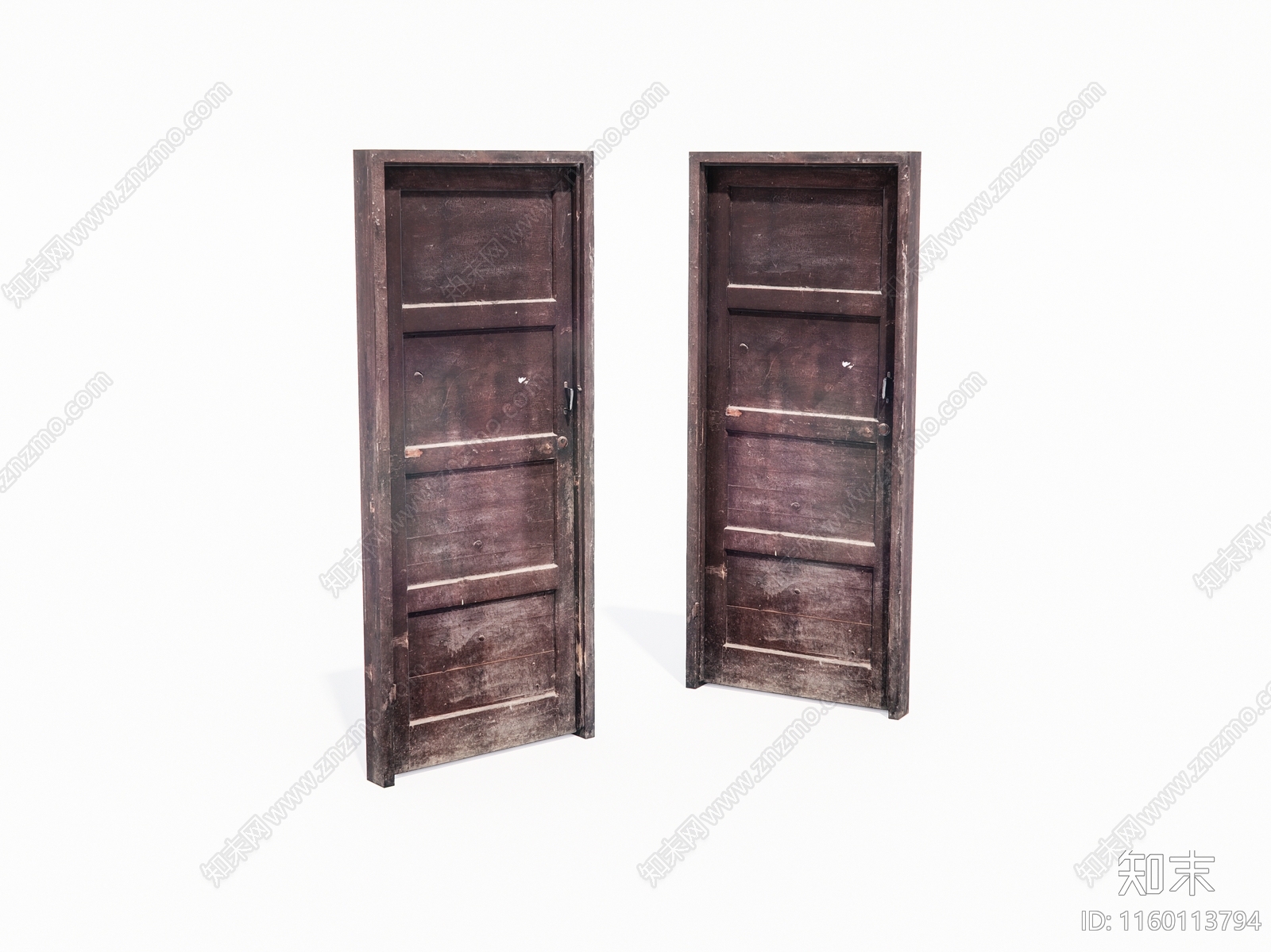 中式旧木门3D模型下载【ID:1160113794】