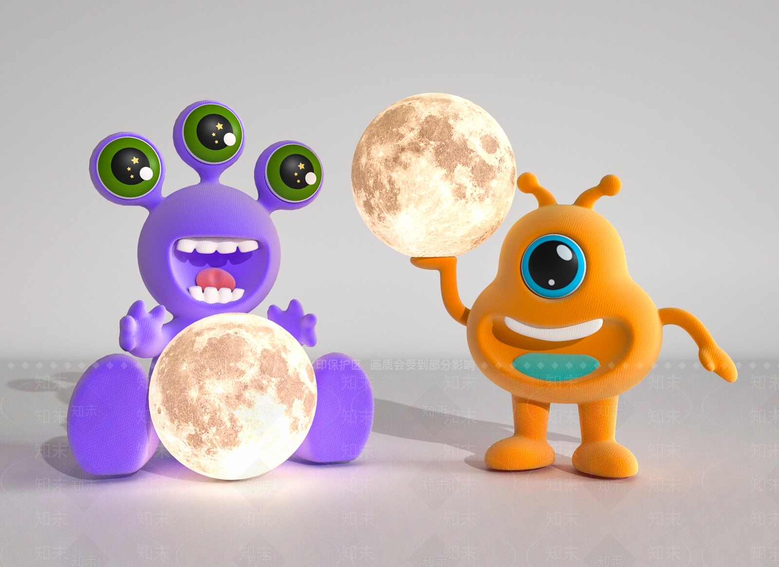 现代怪兽月球台灯SU模型下载【ID:1160114871】