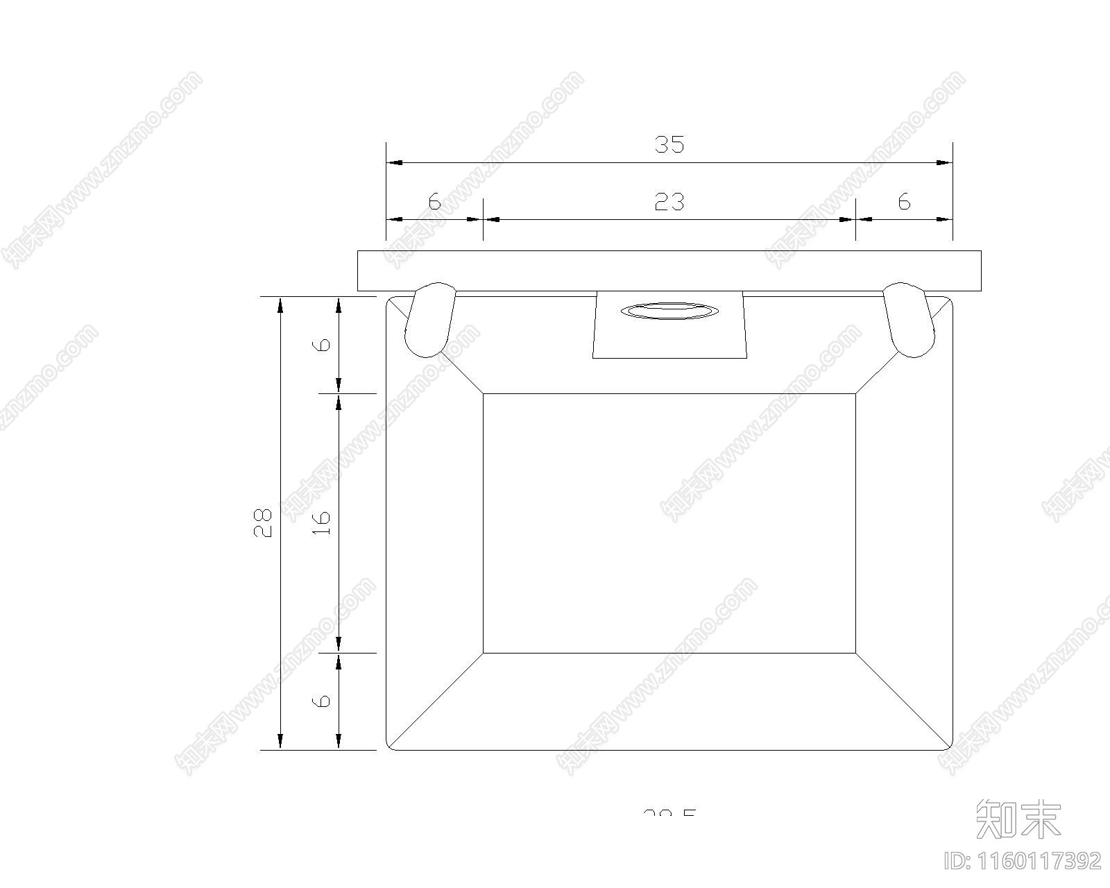 红木小靠背椅cad施工图下载【ID:1160117392】