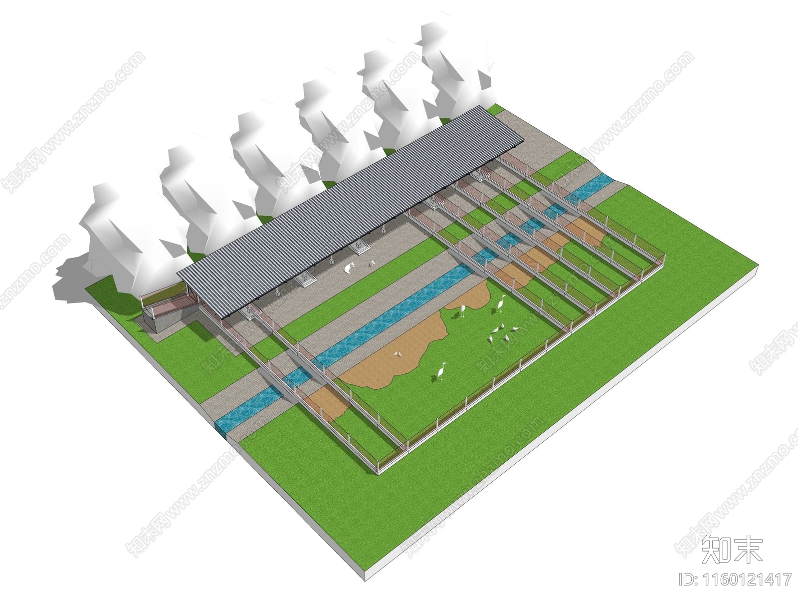 现代养殖场SU模型下载【ID:1160121417】