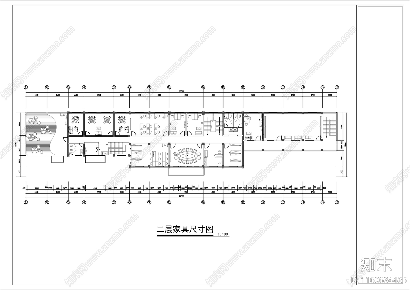 4套社区服务中心平面图cad施工图下载【ID:1160634465】