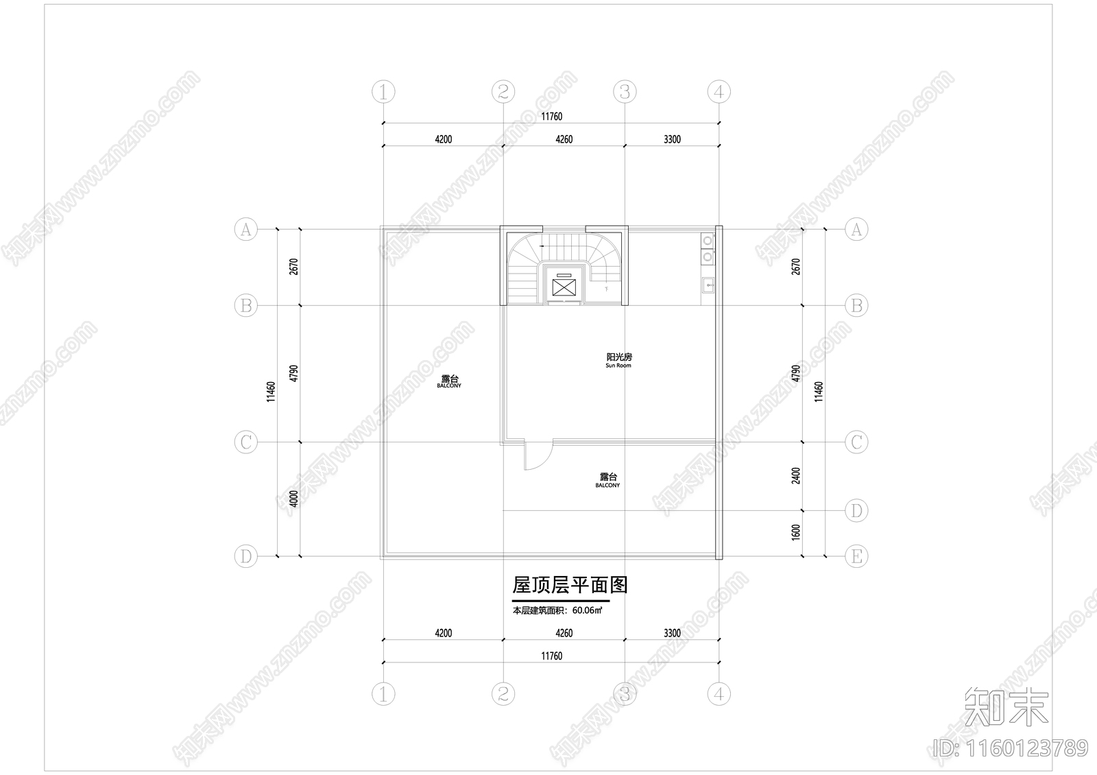 现代别墅平面图cad施工图下载【ID:1160123789】