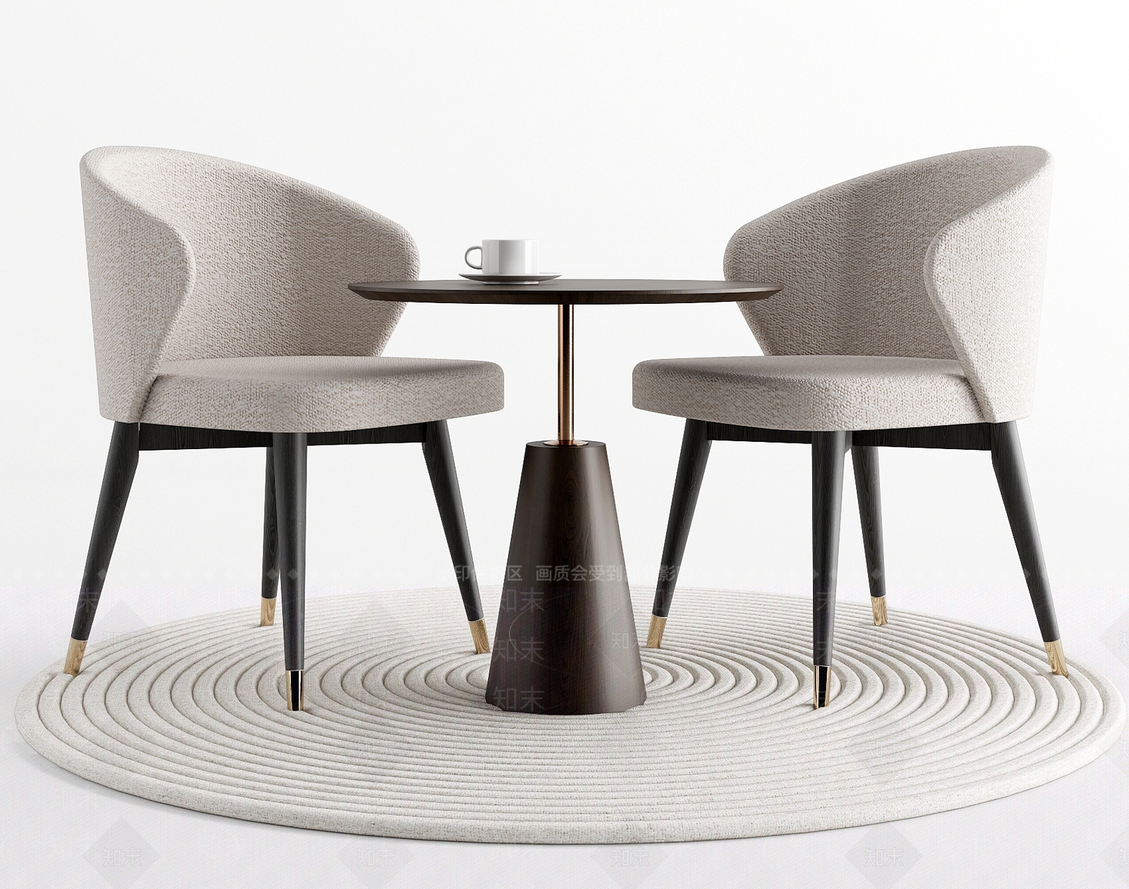 现代休闲桌椅组合3D模型下载【ID:1160124762】