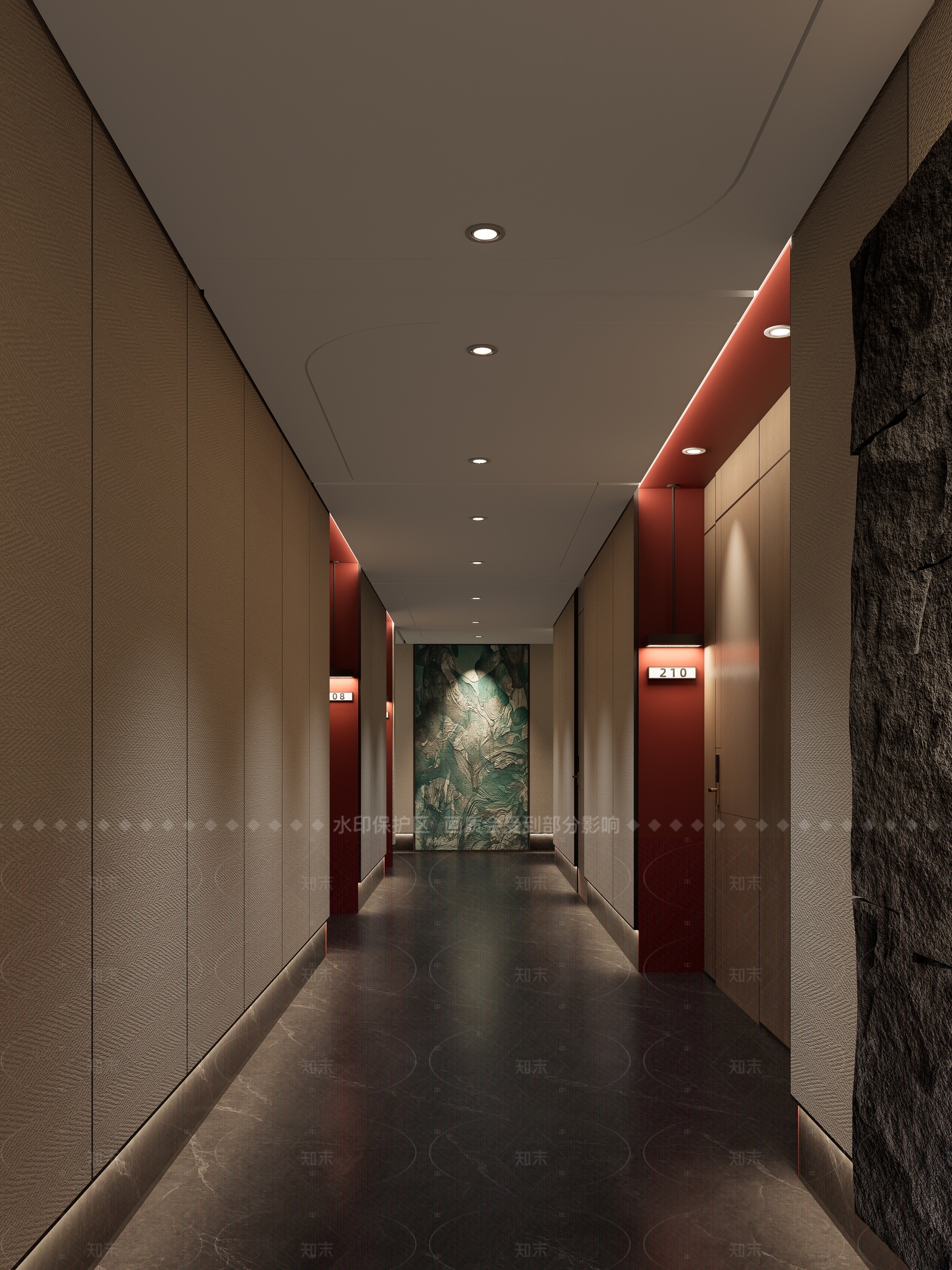 酒店走廊SU模型下载【ID:1160136723】