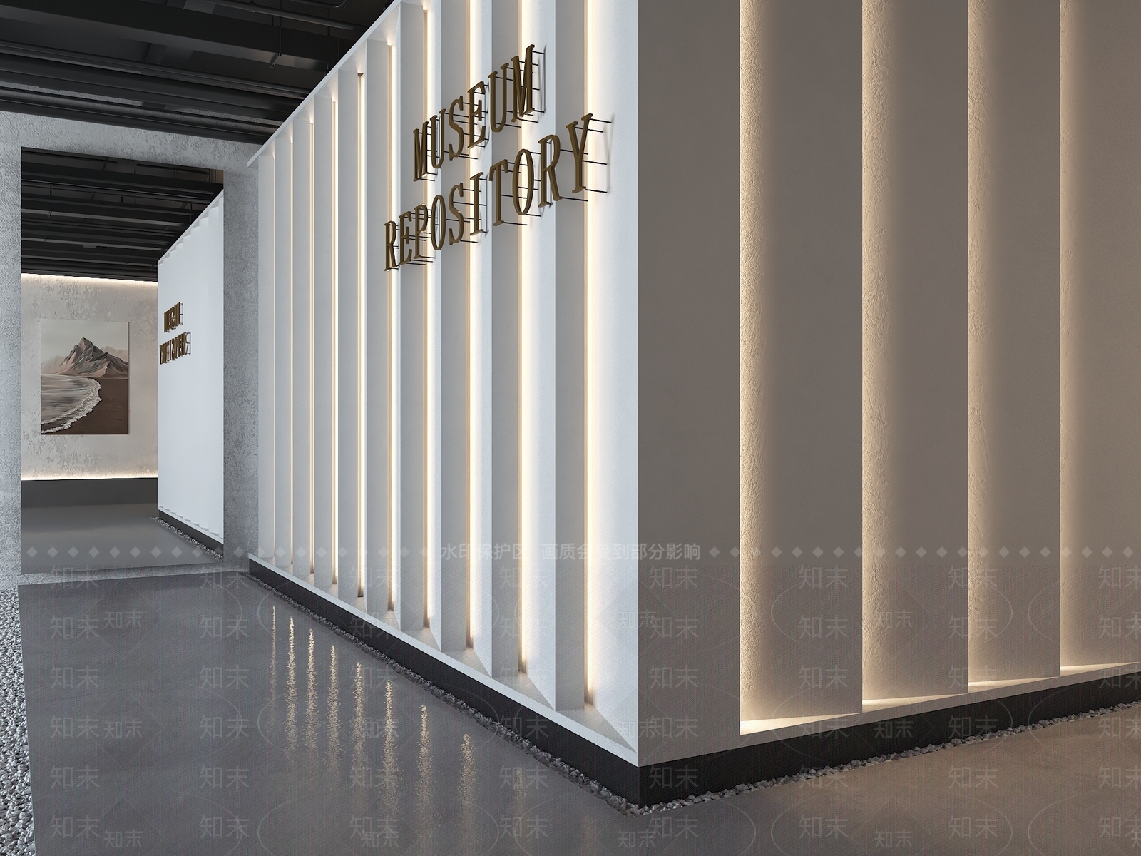 现代过道3D模型下载【ID:1160133710】