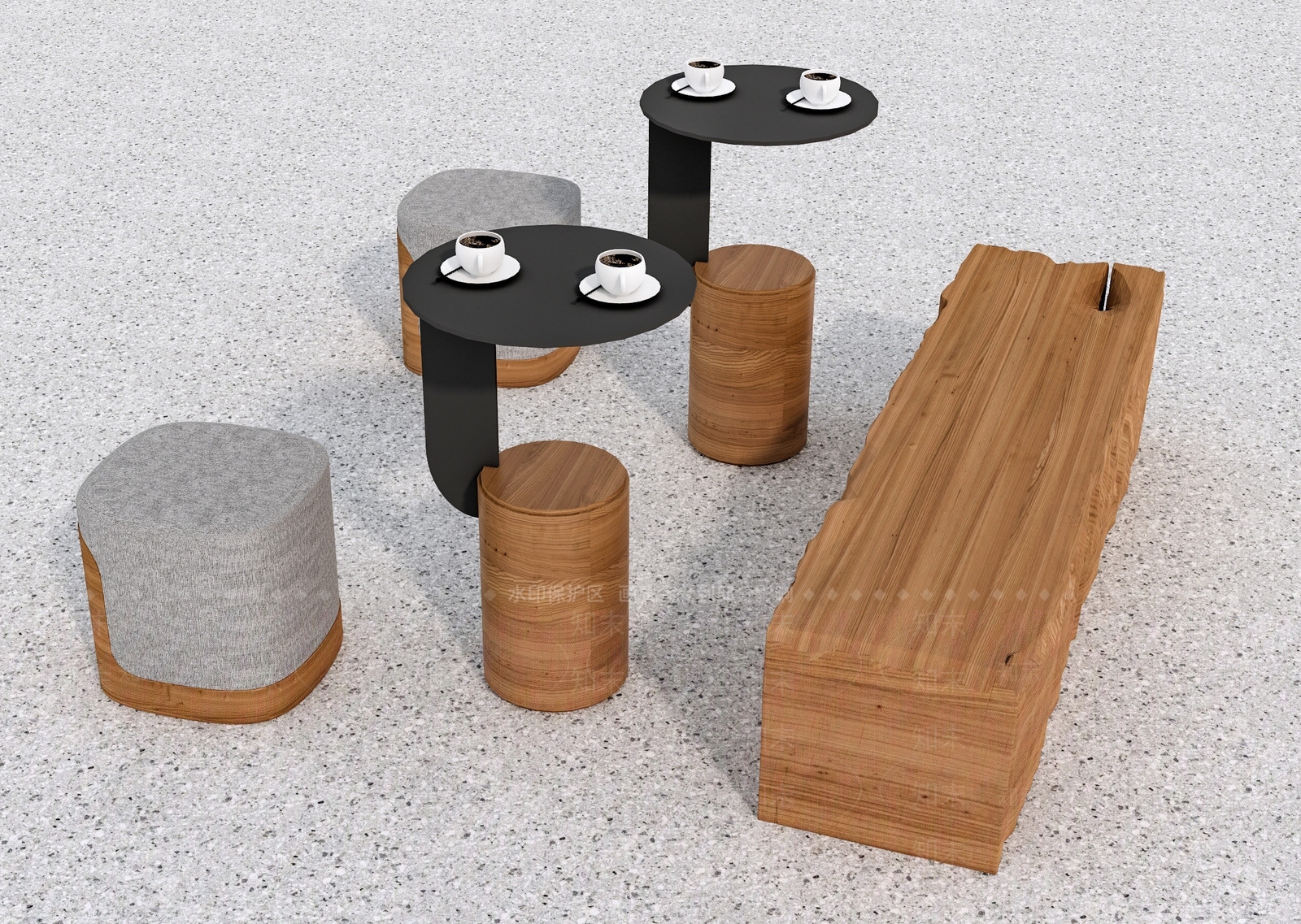 咖啡厅奶茶店3D模型下载【ID:1160136996】