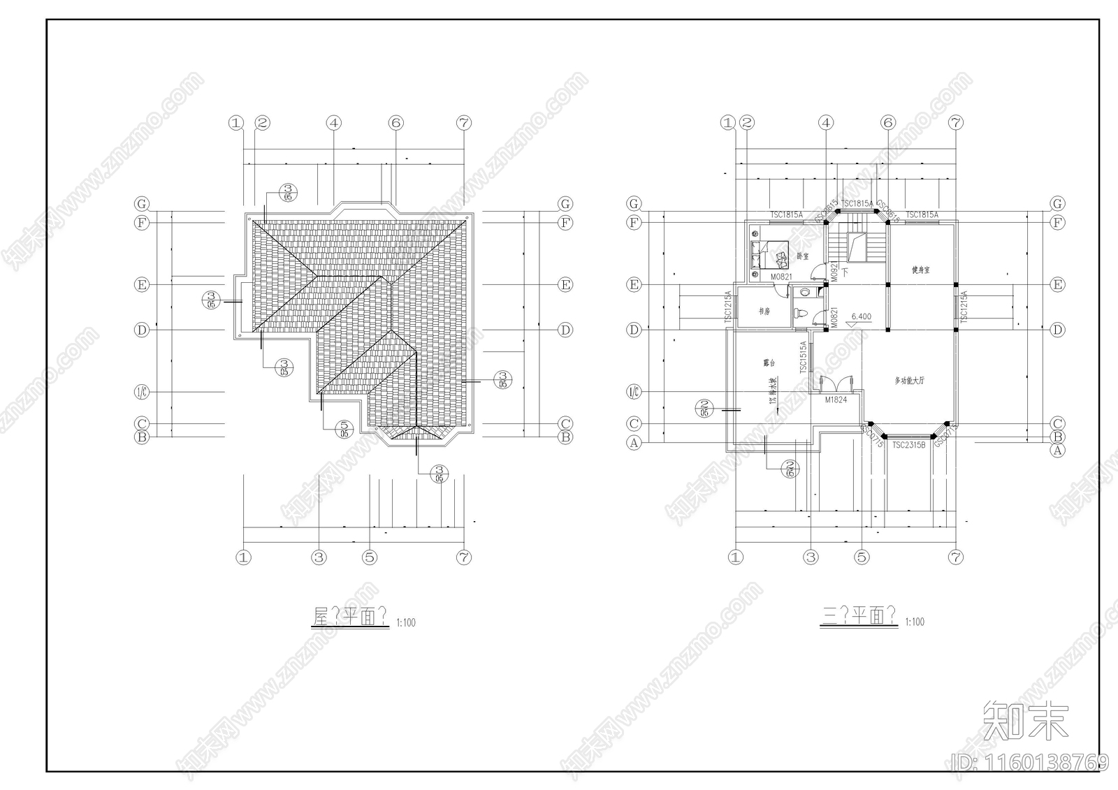 别墅建cad施工图下载【ID:1160138769】