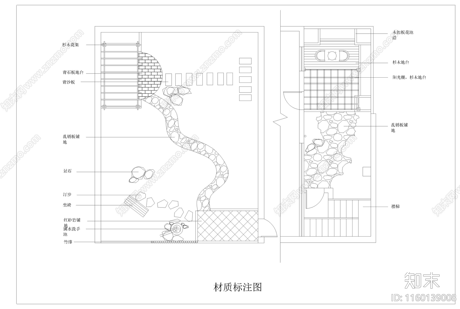 别墅庭cad施工图下载【ID:1160139008】