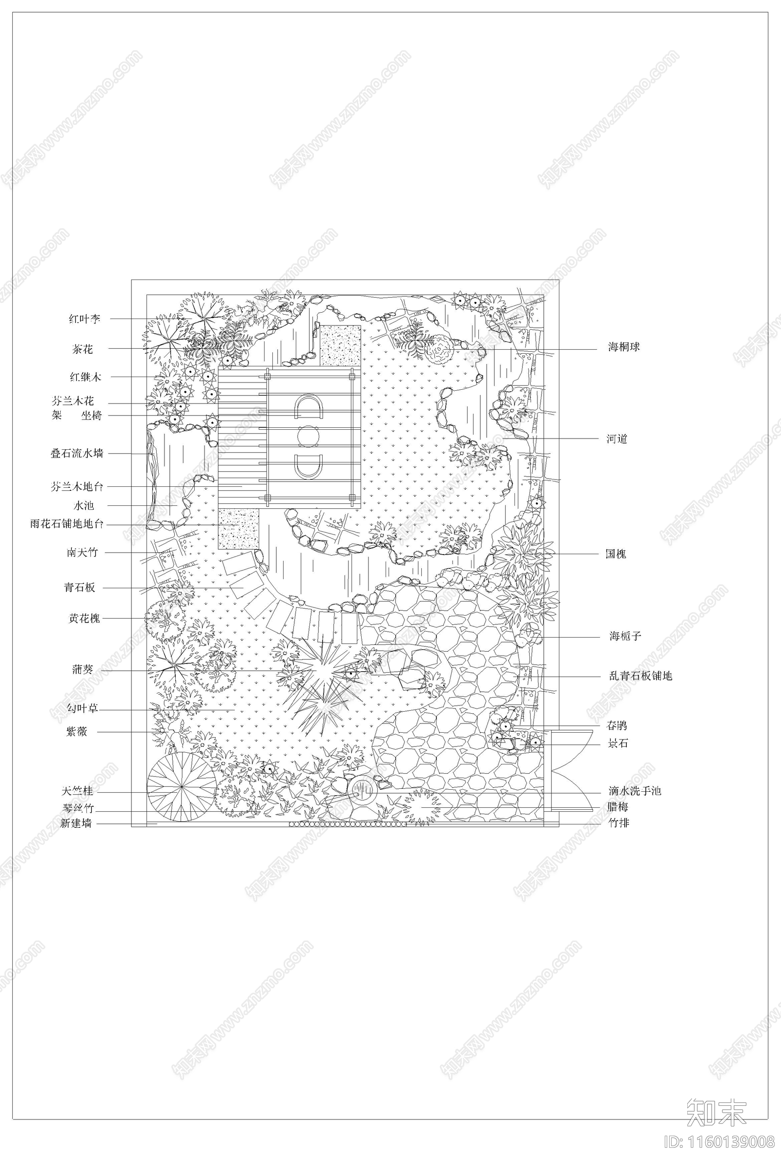 别墅庭cad施工图下载【ID:1160139008】