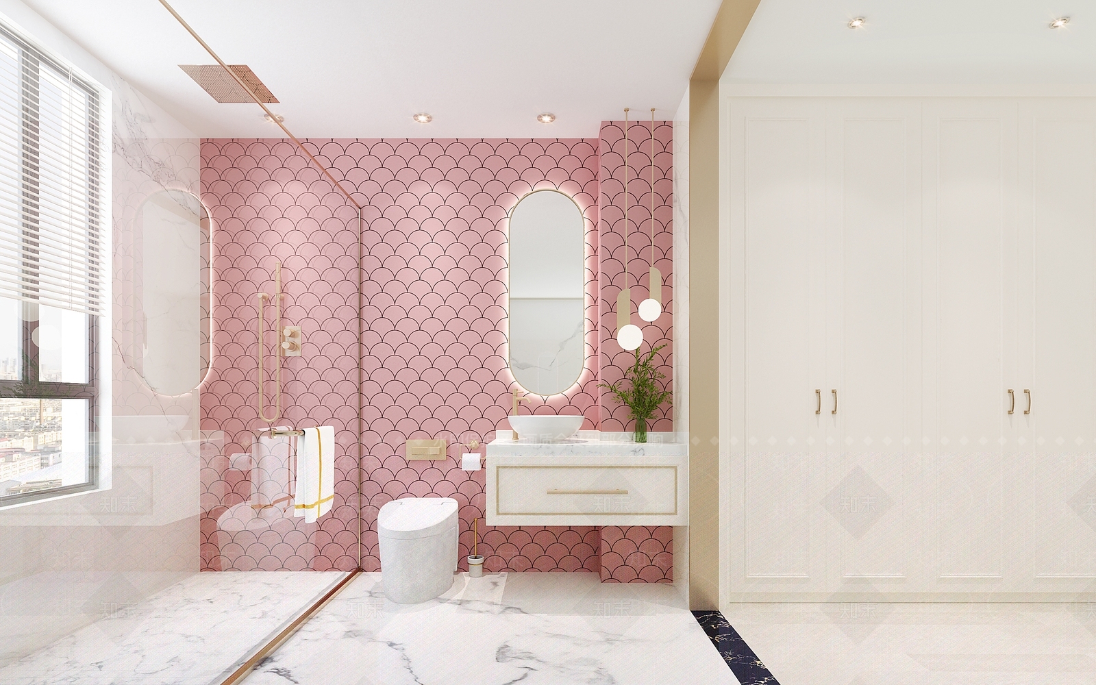 现代卫生间3D模型下载【ID:1160143343】