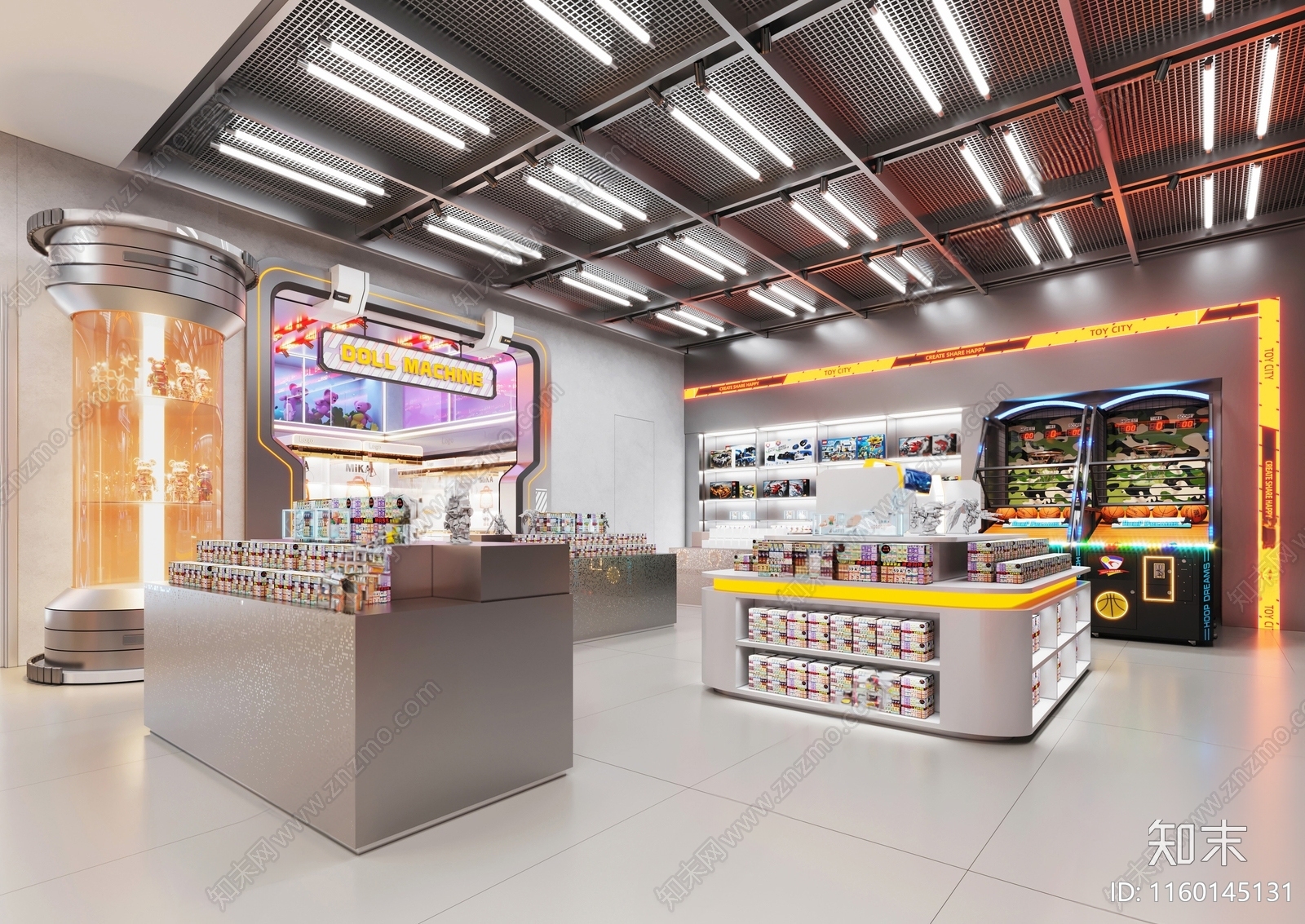 潮玩玩具店3D模型下载【ID:1160145131】