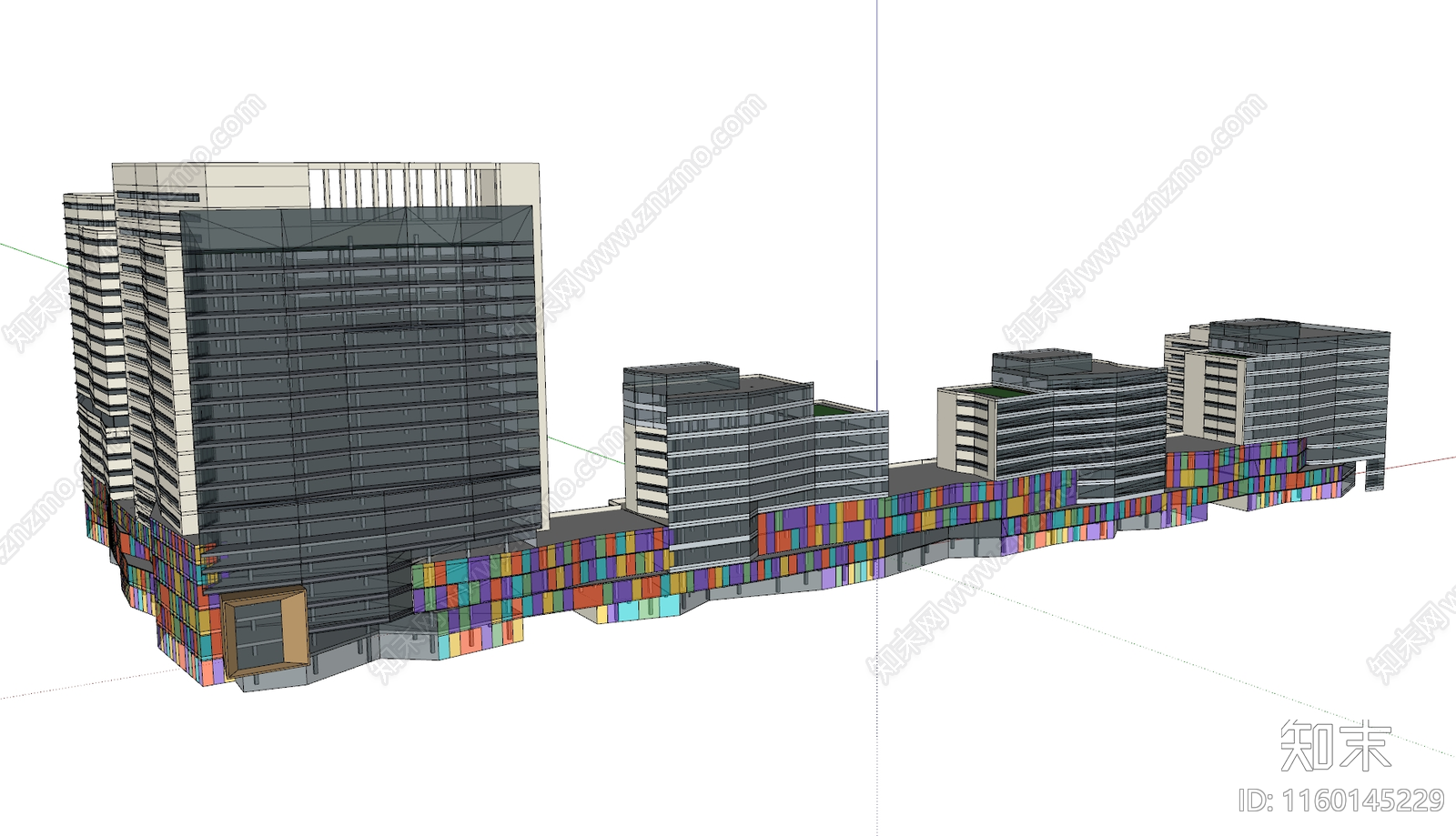 办公楼SU模型下载【ID:1160145229】