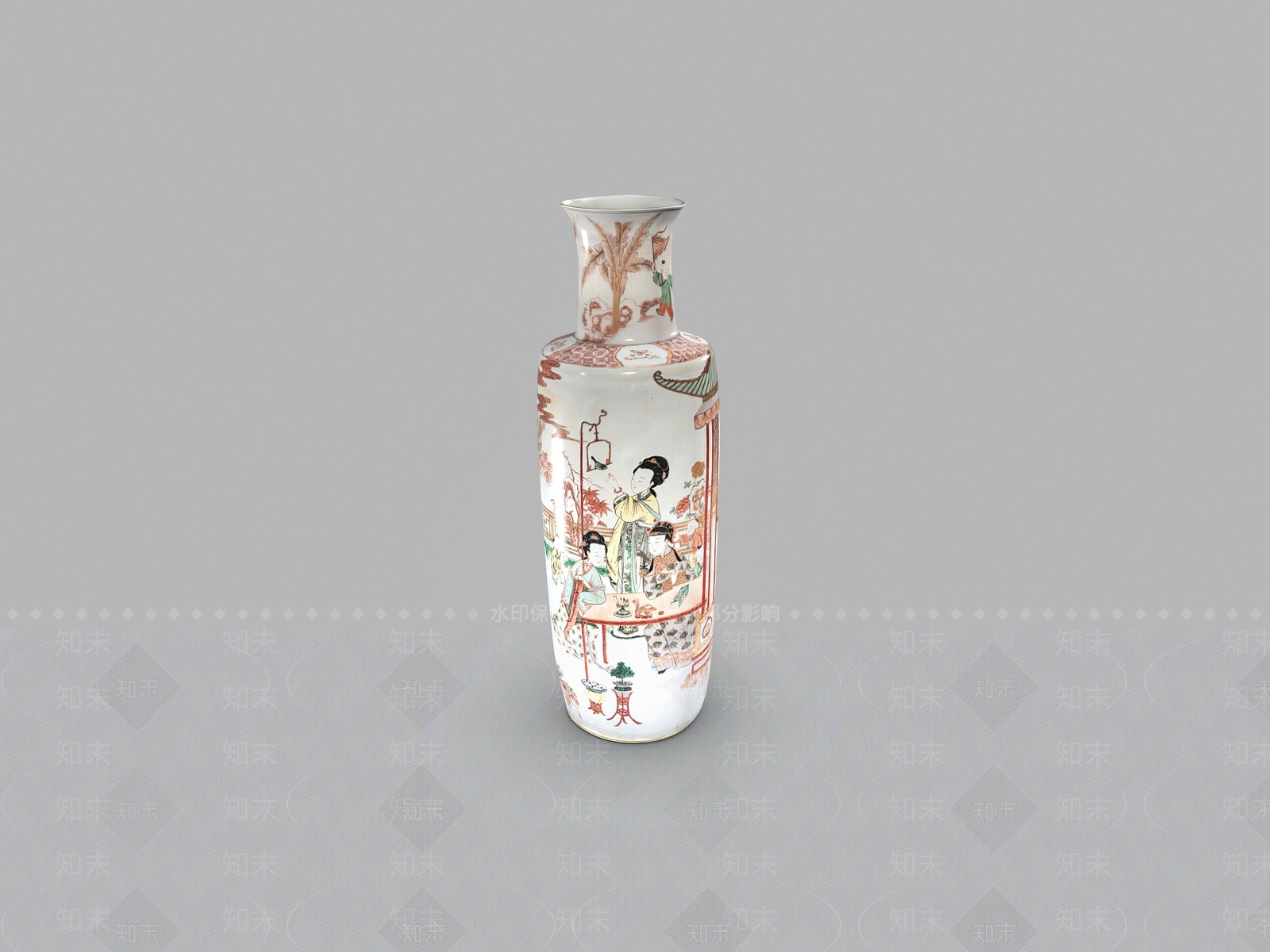 中式陶瓷花瓶SU模型下载【ID:1160152968】