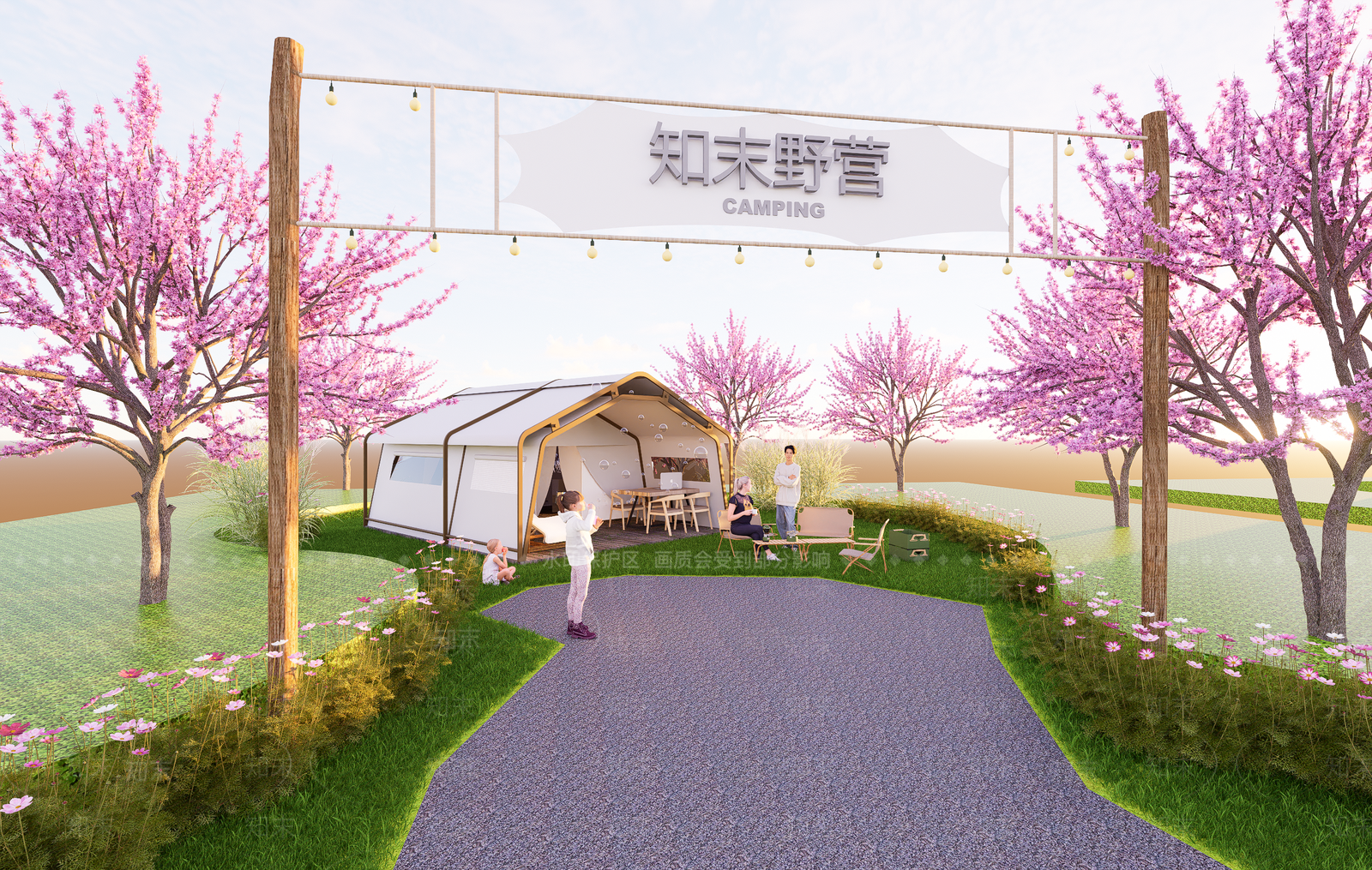 野营帐篷营地SU模型下载【ID:1160154716】