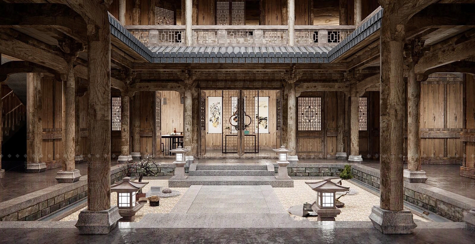 中式家装3D模型精品下载_3dmax模型_知末网