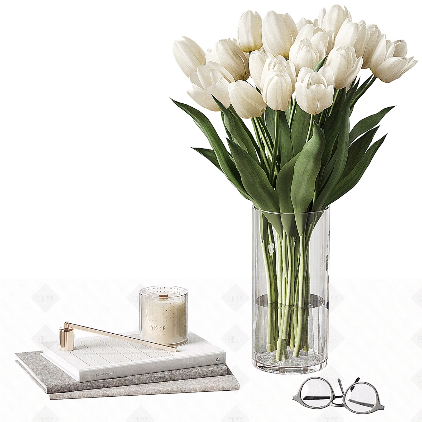 现代奶油中古花瓶3D模型下载【ID:1160162857】