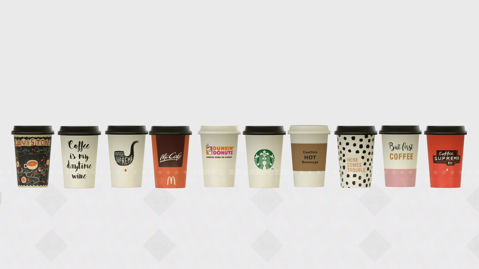 现代奶茶杯子SU模型下载【ID:1160168609】