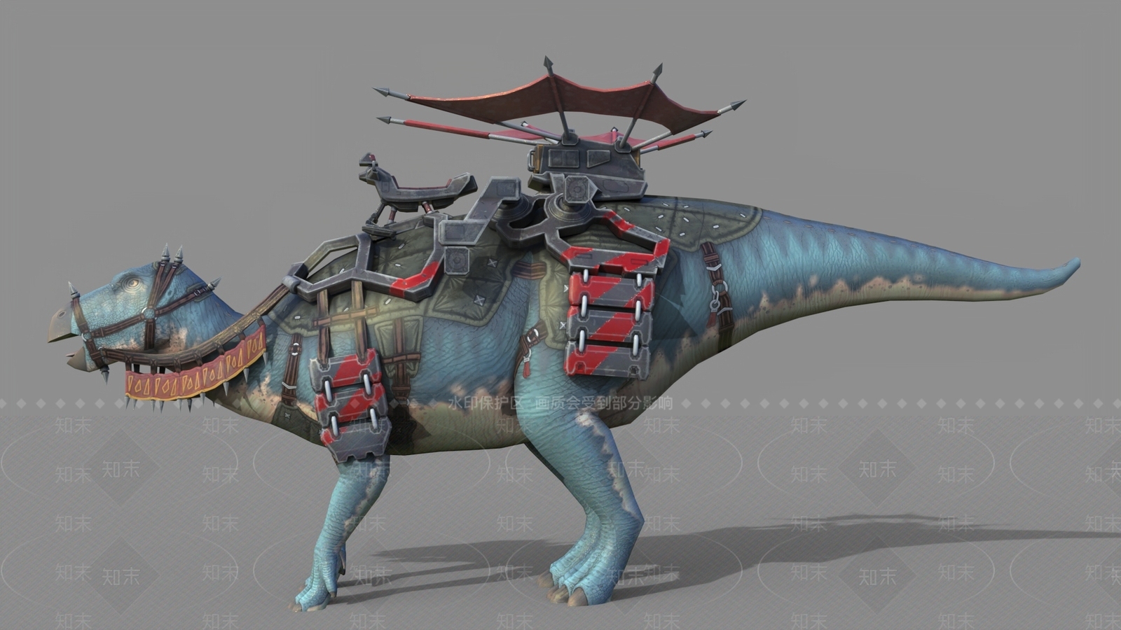 中世纪科幻龟龙坐骑3D模型下载【ID:1160172827】