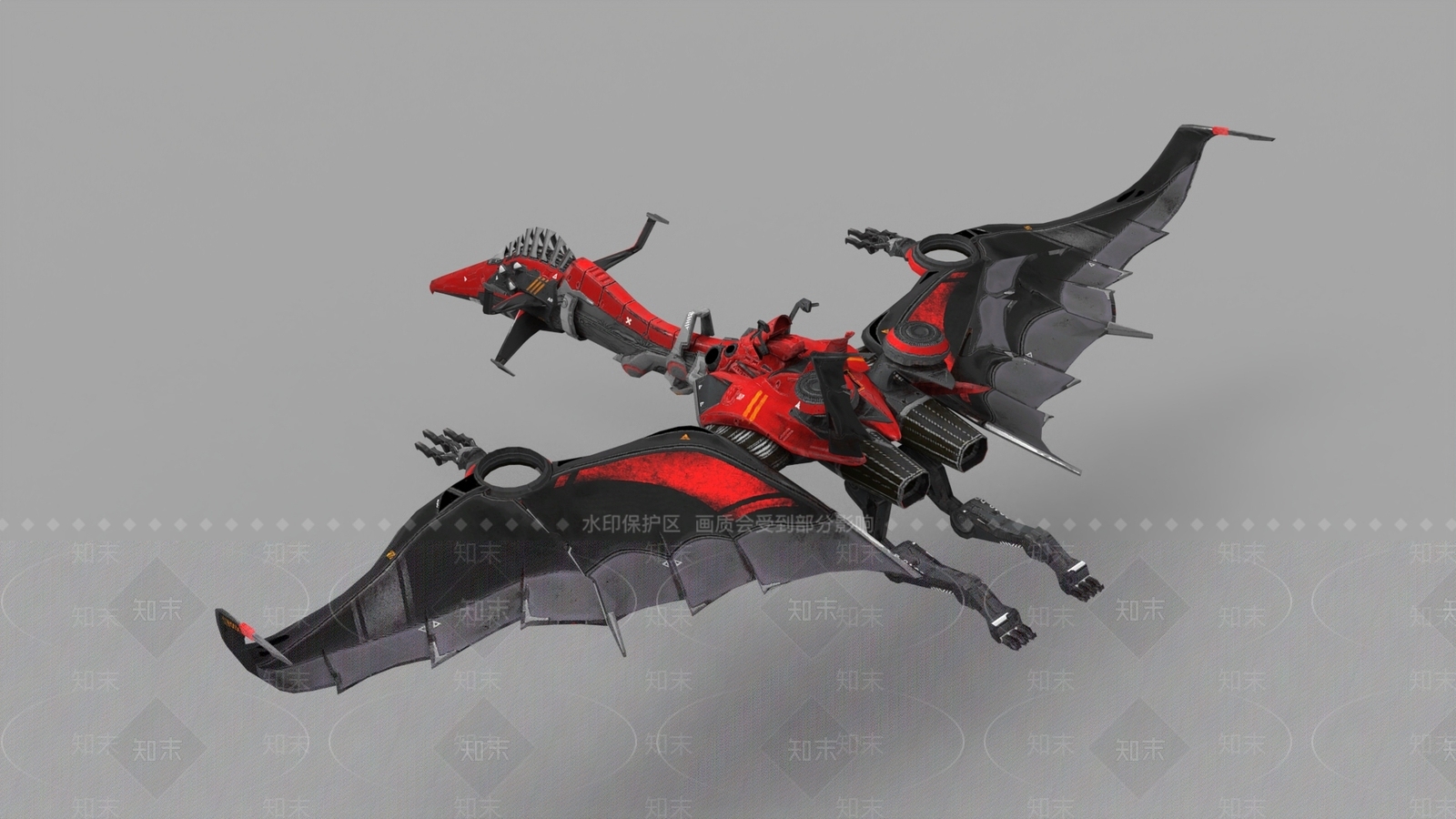 未来科技翼龙坐骑骑3D模型下载【ID:1160173740】