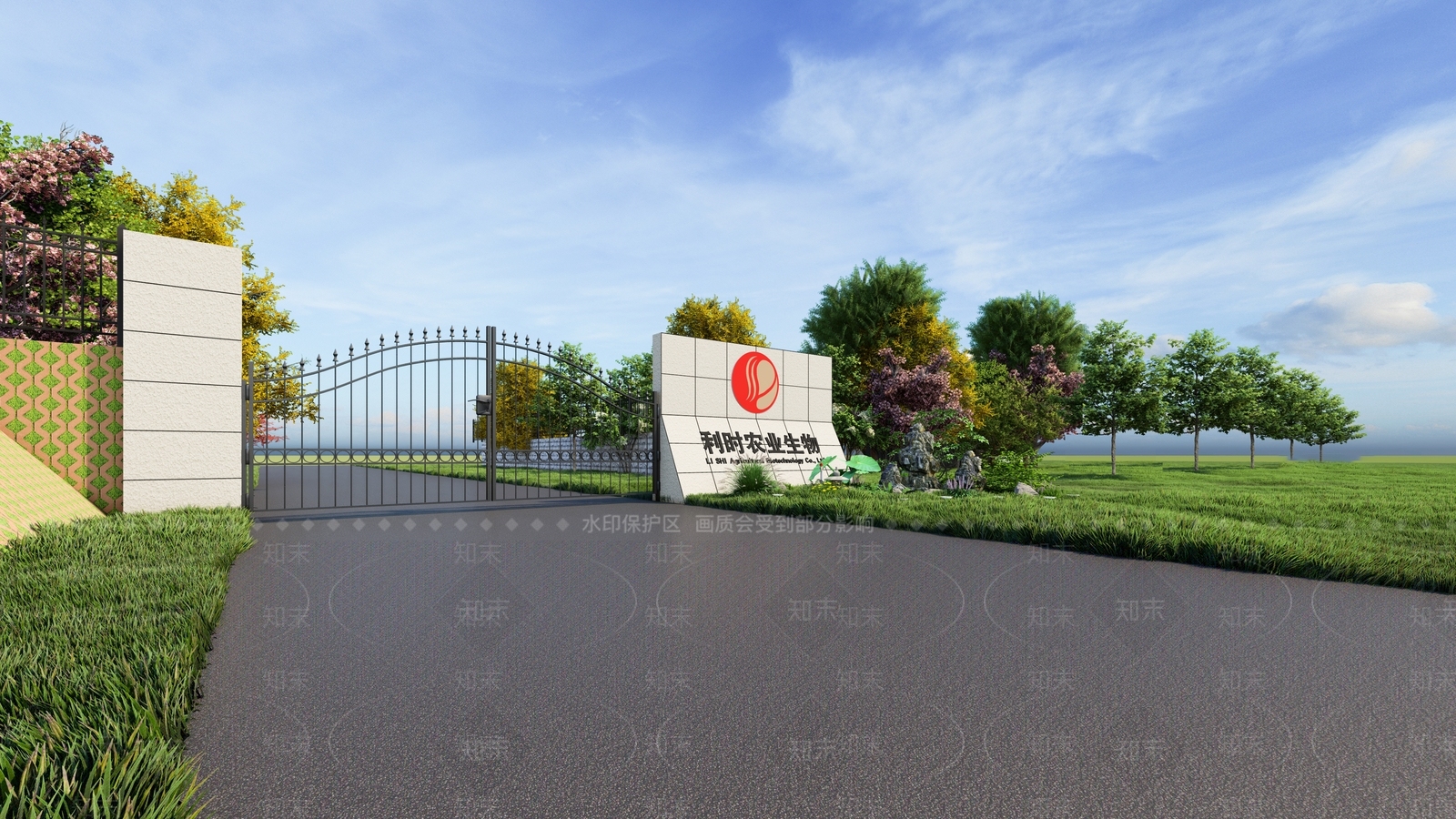 工厂大门SU模型下载【ID:1160277243】