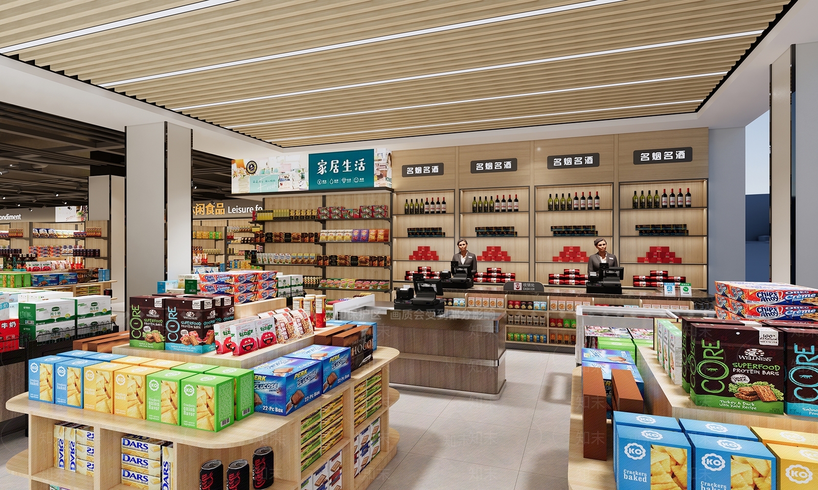 现代超市卖超商店百货SU模型下载【ID:1160181803】