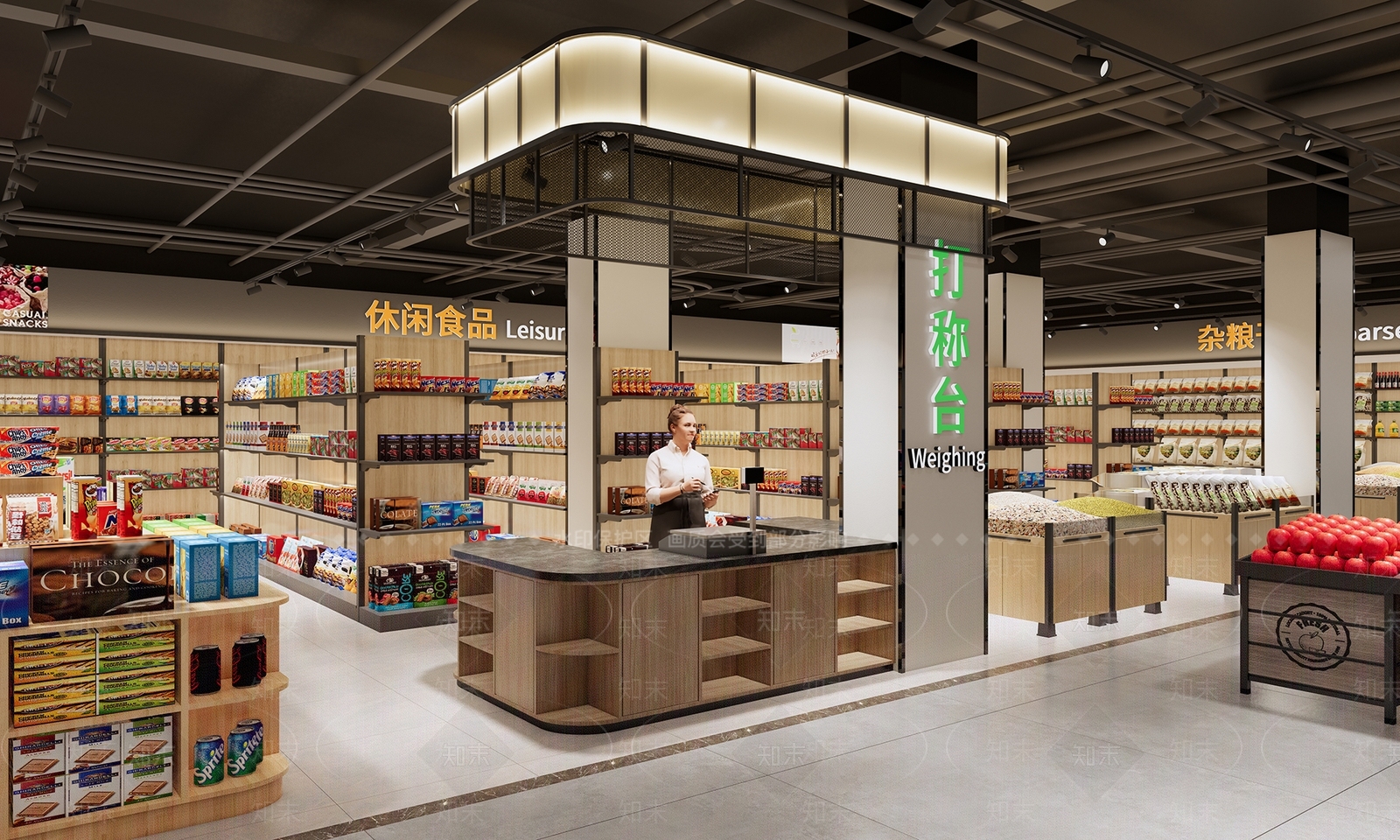 现代超市卖超商店百货SU模型下载【ID:1160181803】