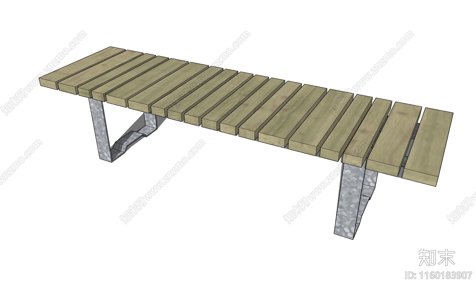 景观长条坐凳SU模型下载【ID:1160183907】