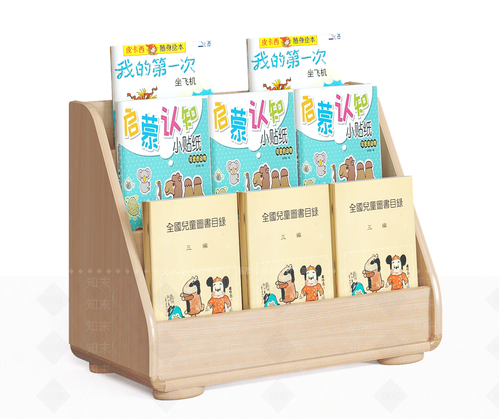 现代儿童家具书架幼儿园书架托育书架3D模型下载【ID:1160192109】