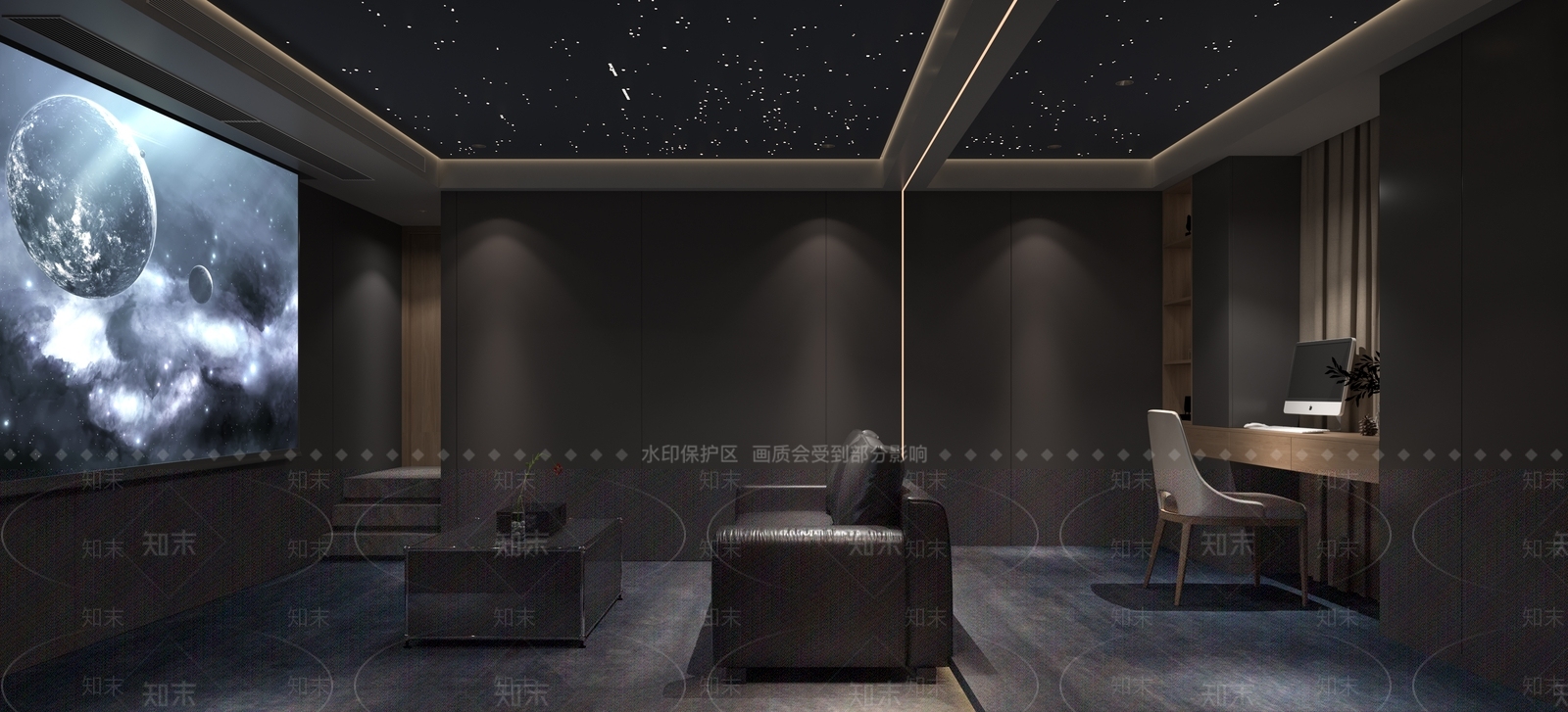现代家居影音室3D模型下载【ID:1160194248】